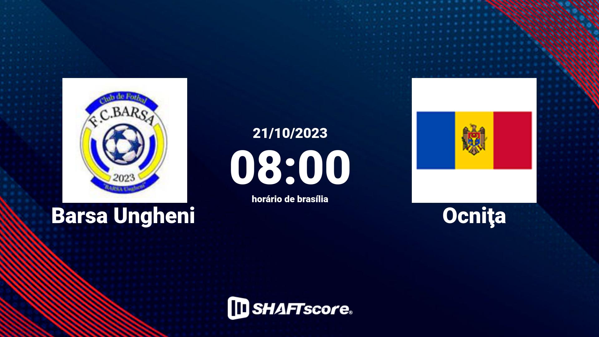 Estatísticas do jogo Barsa Ungheni vs Ocniţa 21.10 08:00