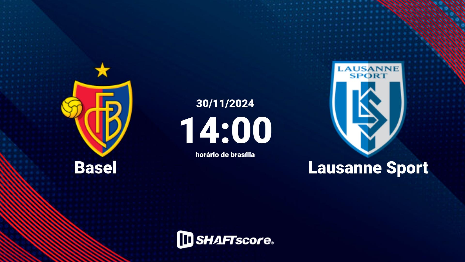 Estatísticas do jogo Basel vs Lausanne Sport 30.11 14:00