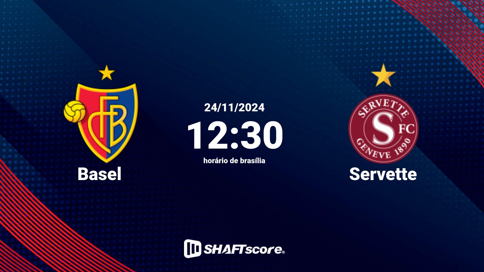 Estatísticas do jogo Basel vs Servette 24.11 12:30