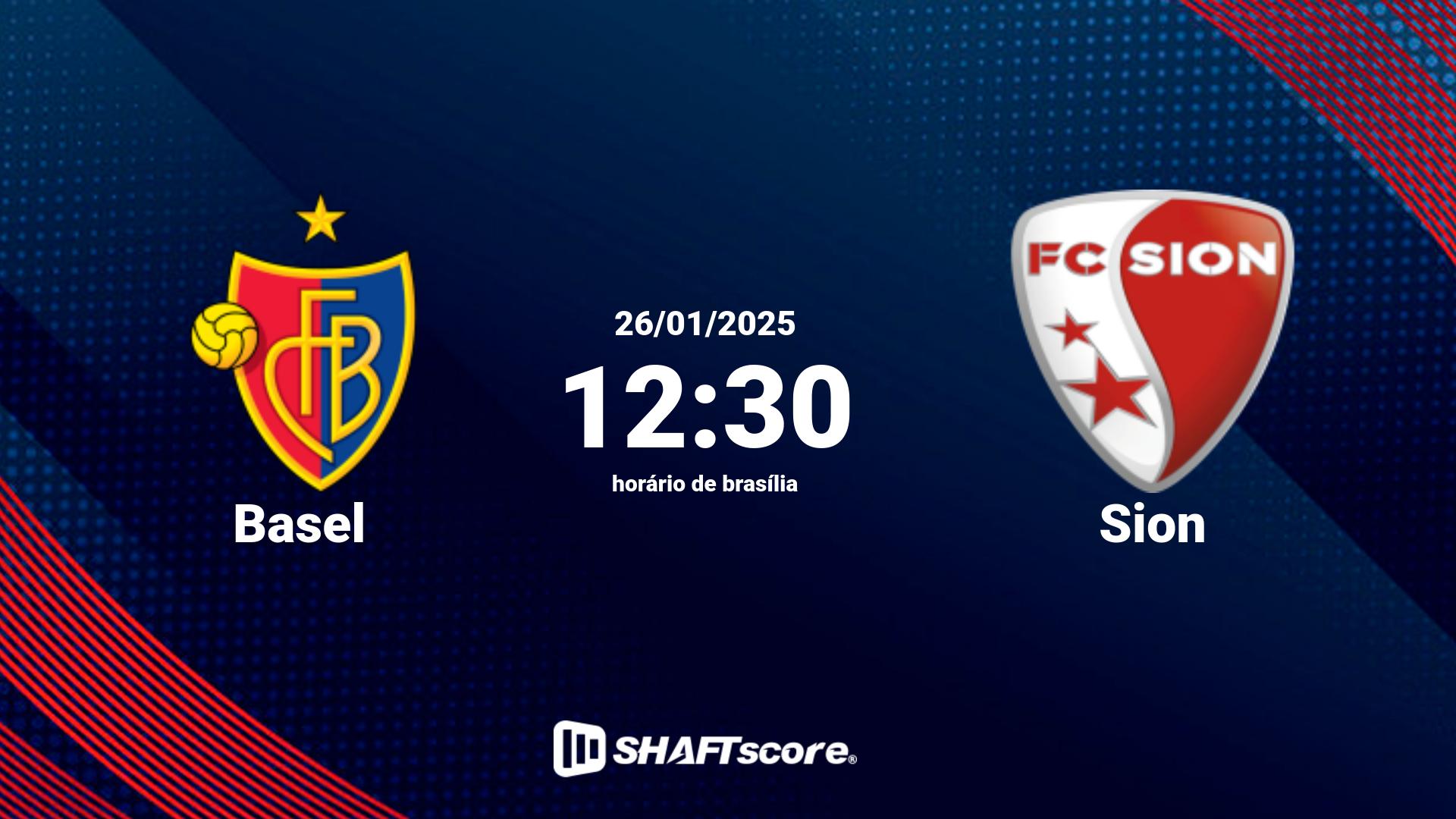 Estatísticas do jogo Basel vs Sion 26.01 12:30