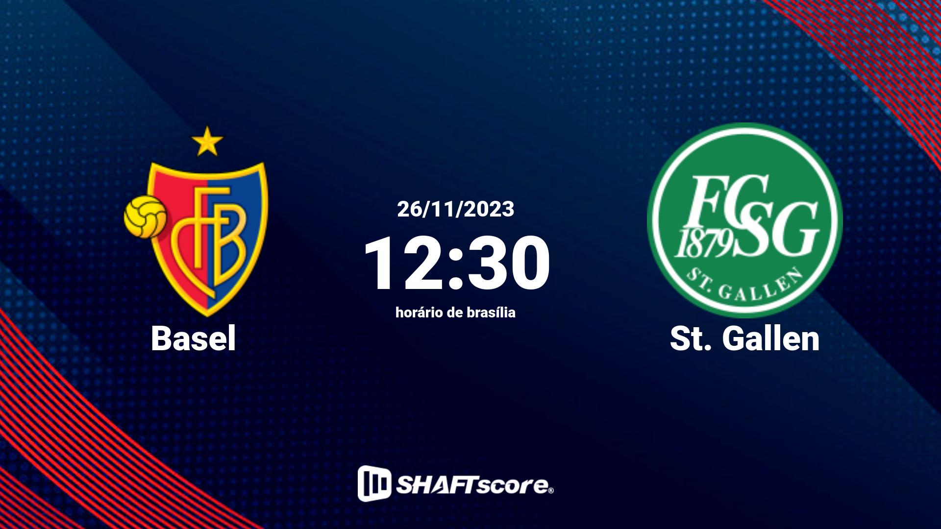 Estatísticas do jogo Basel vs St. Gallen 26.11 12:30