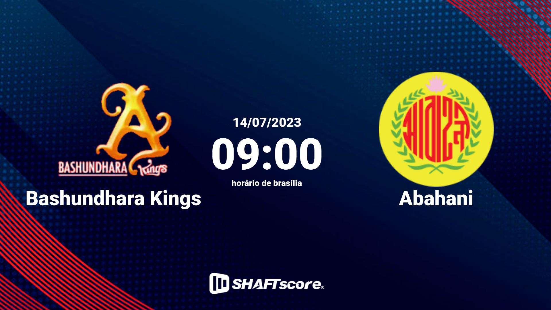 Estatísticas do jogo Bashundhara Kings vs Abahani 14.07 09:00