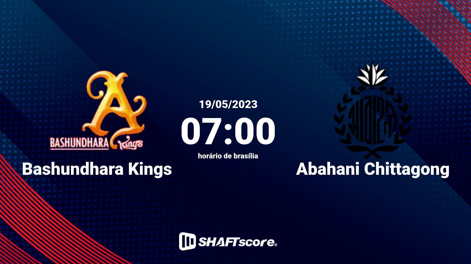 Estatísticas do jogo Bashundhara Kings vs Abahani Chittagong 19.05 07:00