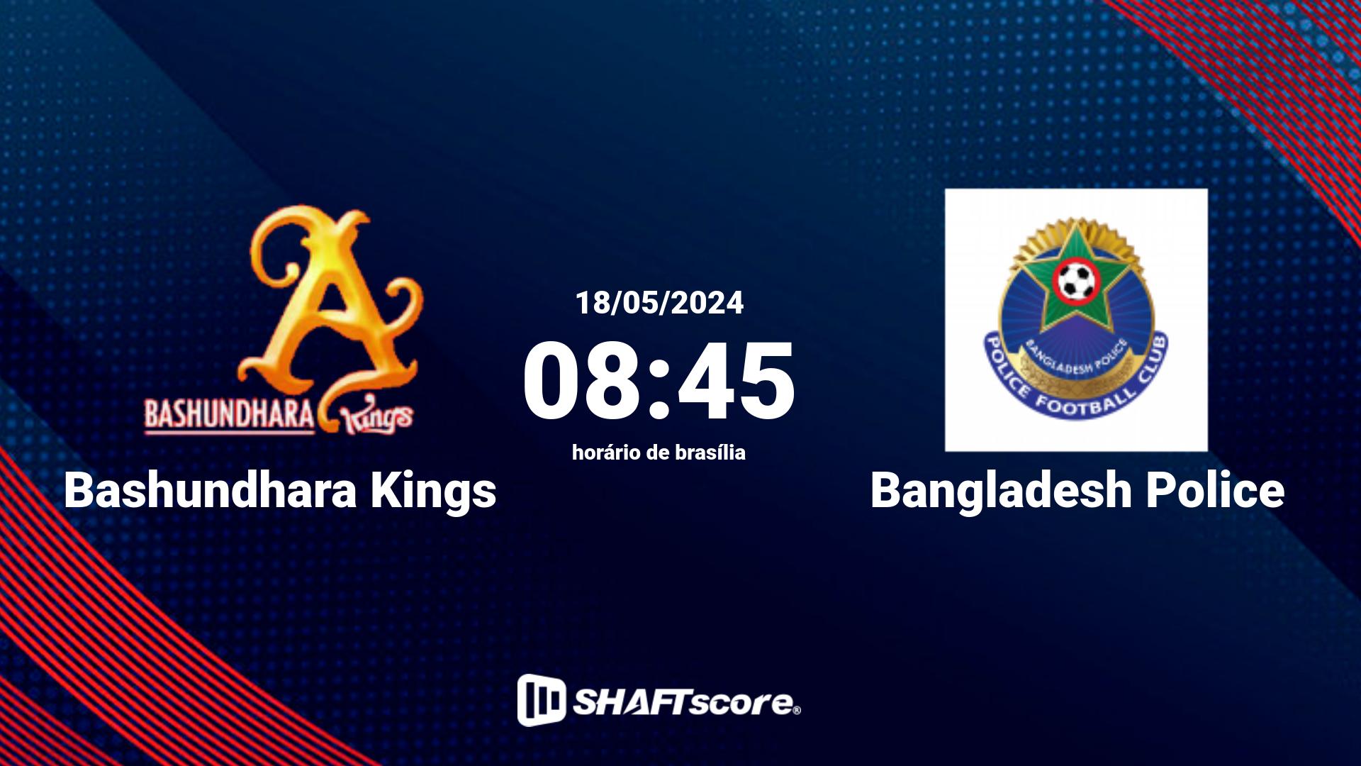 Estatísticas do jogo Bashundhara Kings vs Bangladesh Police 18.05 08:45