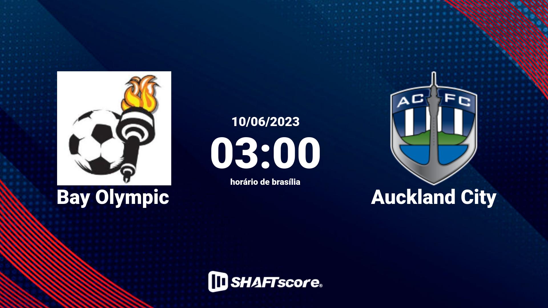 Estatísticas do jogo Bay Olympic vs Auckland City 10.06 03:00