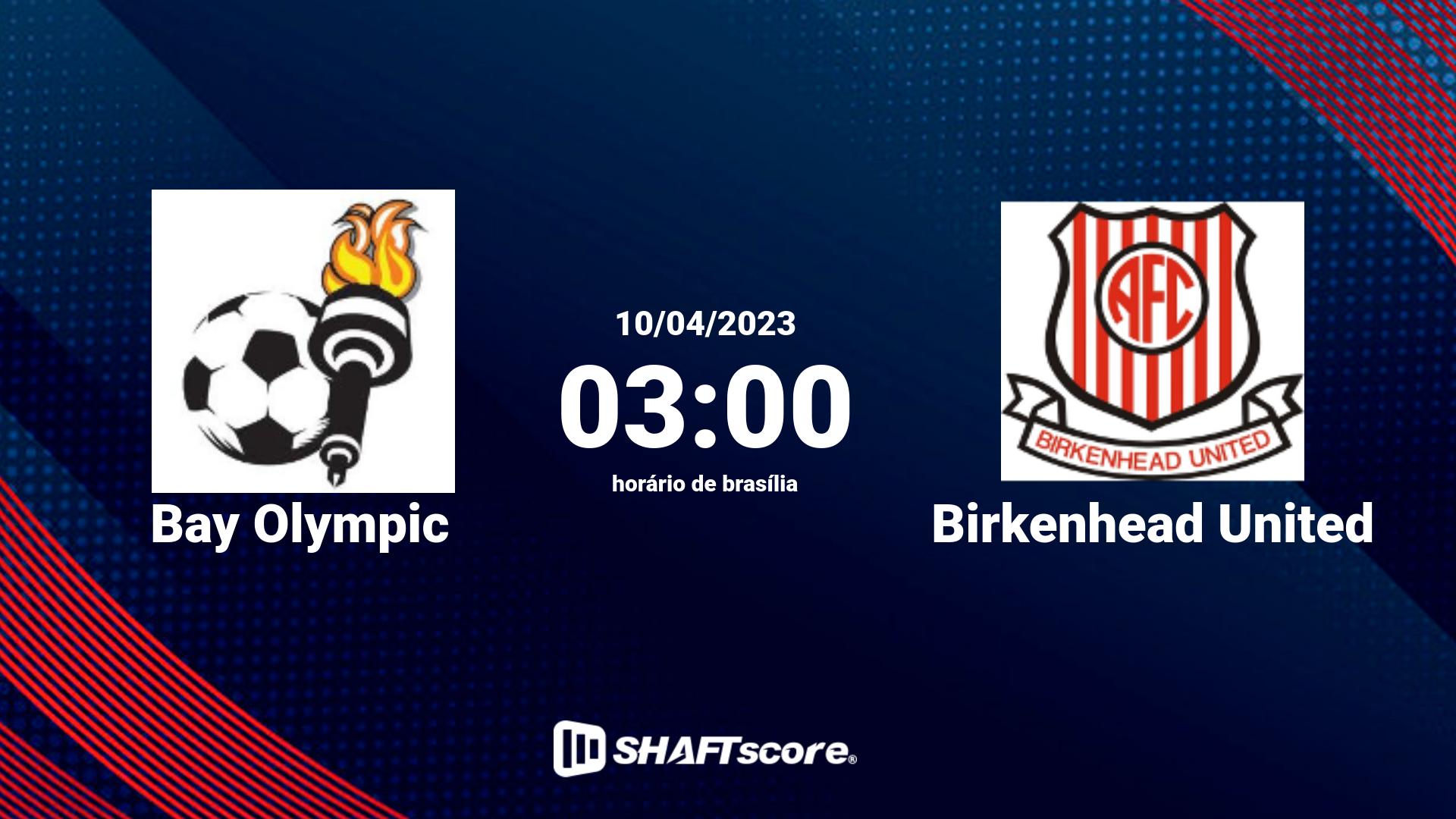 Estatísticas do jogo Bay Olympic vs Birkenhead United 10.04 03:00