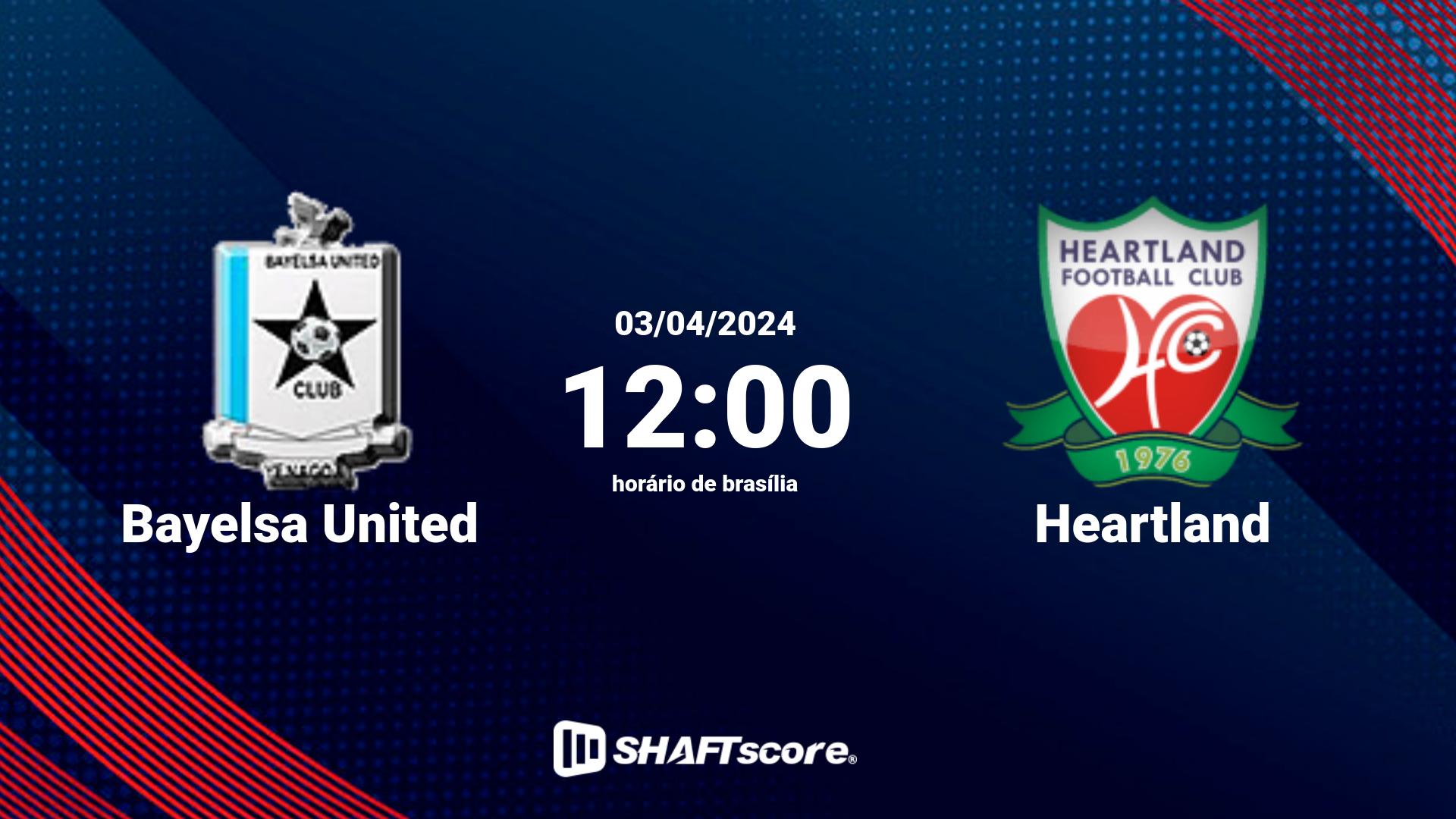 Estatísticas do jogo Bayelsa United vs Heartland 03.04 12:00