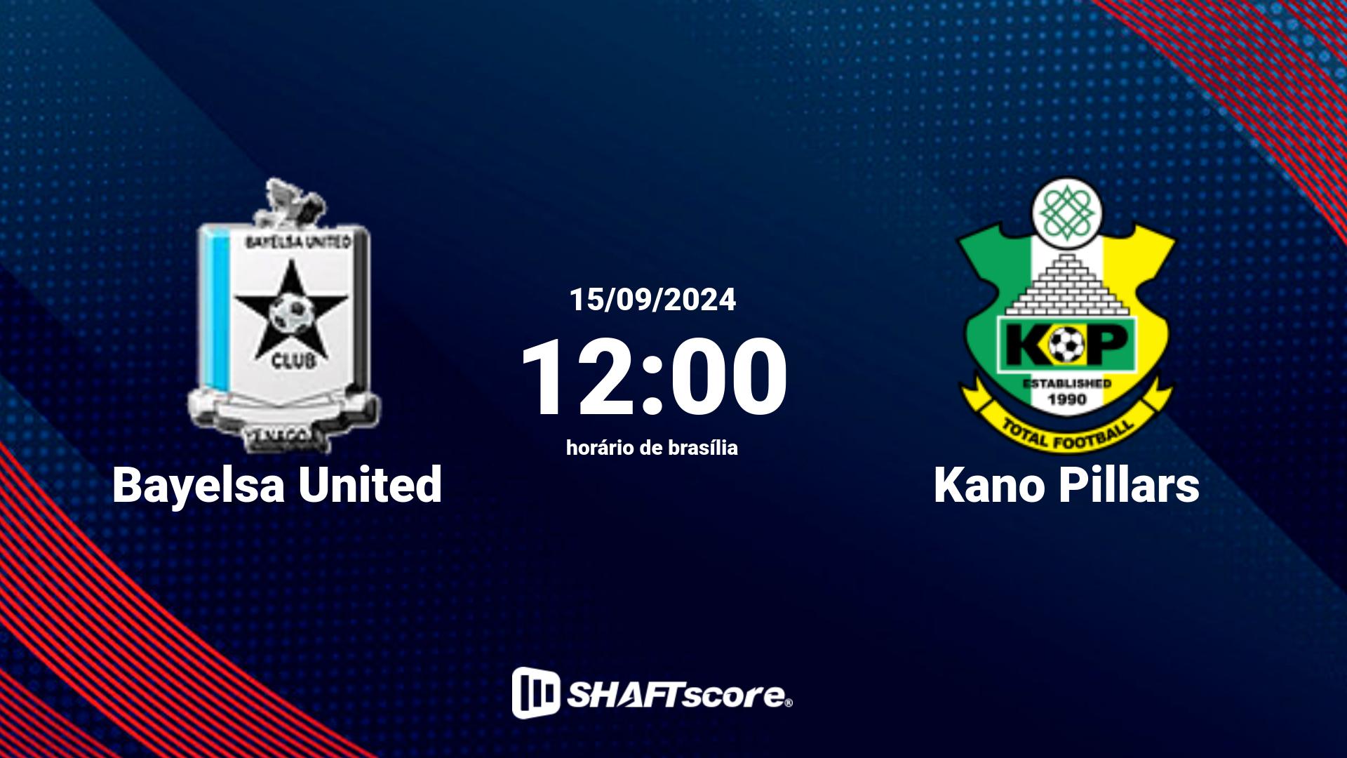 Estatísticas do jogo Bayelsa United vs Kano Pillars 15.09 12:00