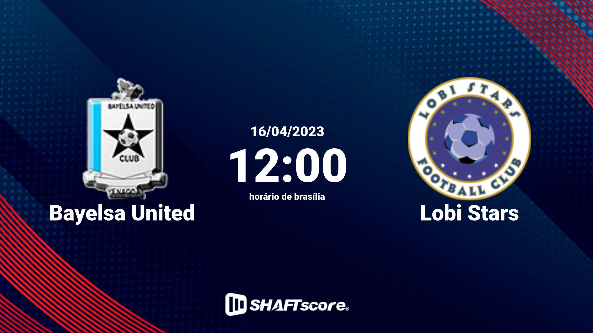 Estatísticas do jogo Bayelsa United vs Lobi Stars 16.04 12:00