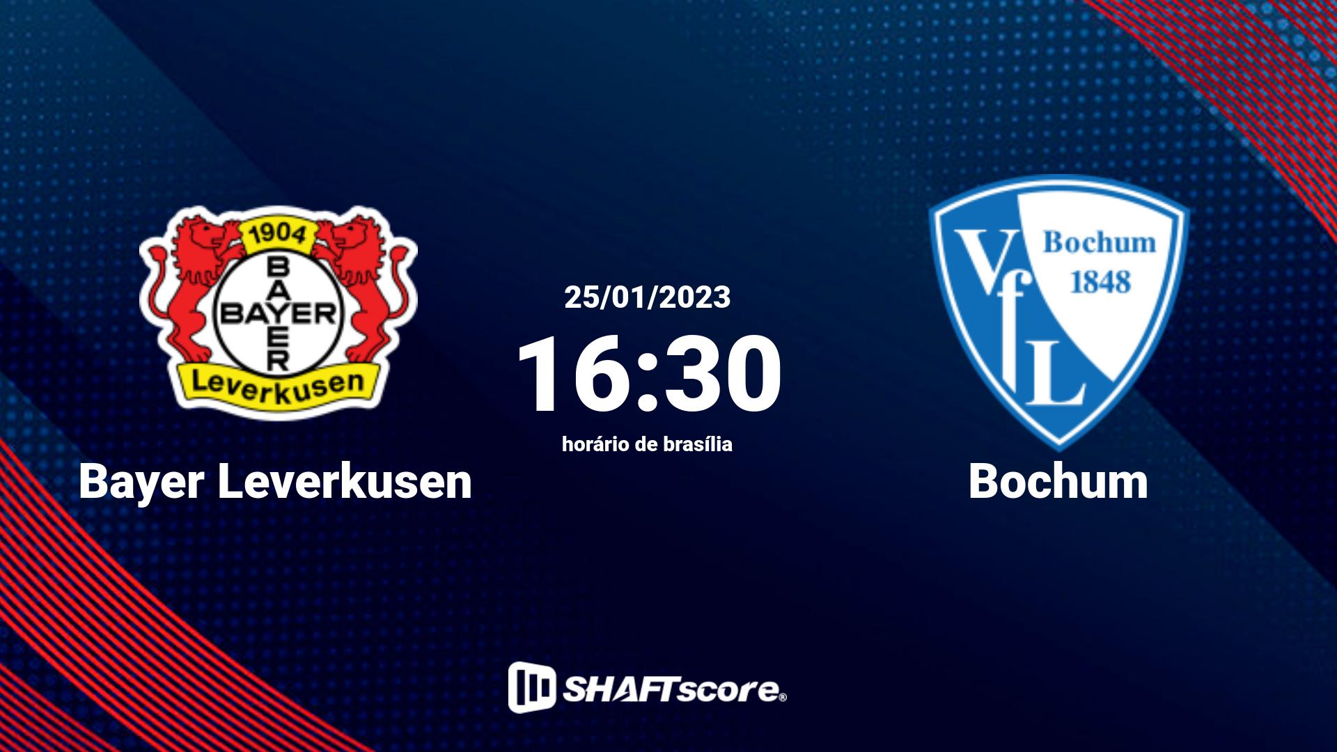 Estatísticas do jogo Bayer Leverkusen vs Bochum 25.01 16:30