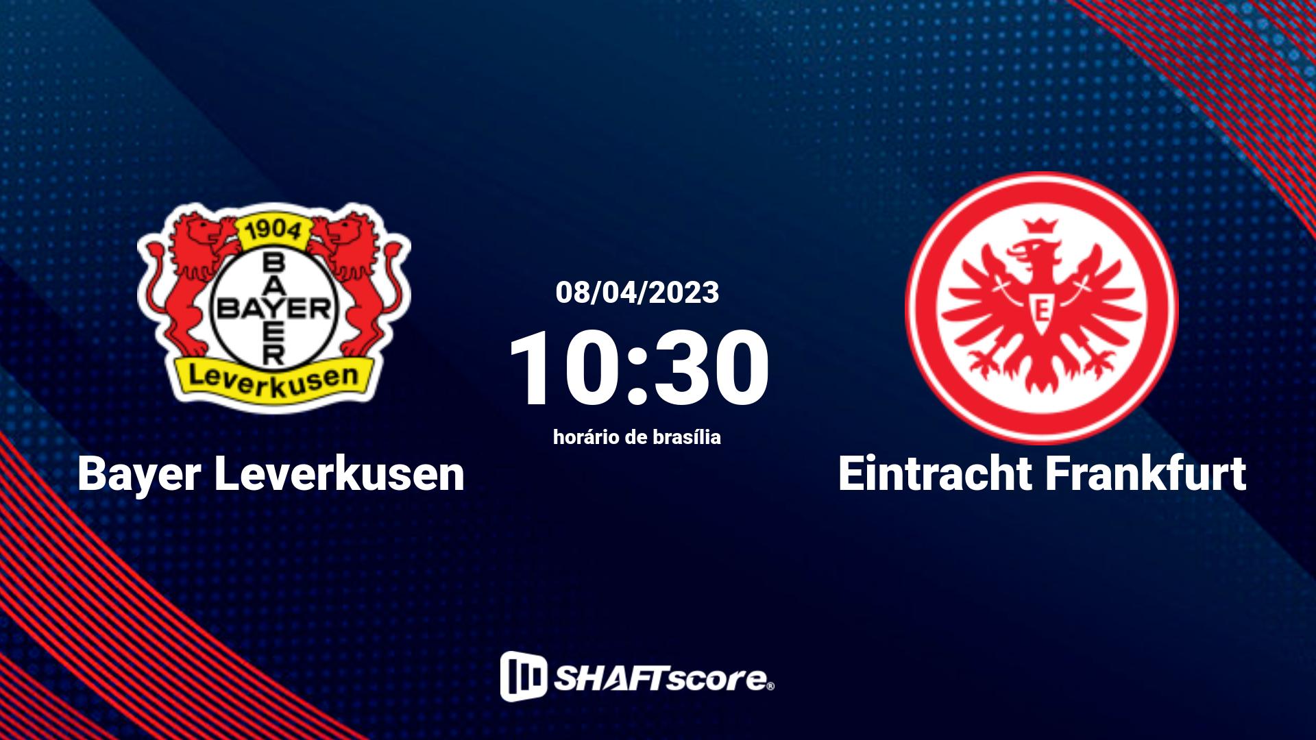 Estatísticas do jogo Bayer Leverkusen vs Eintracht Frankfurt 08.04 10:30