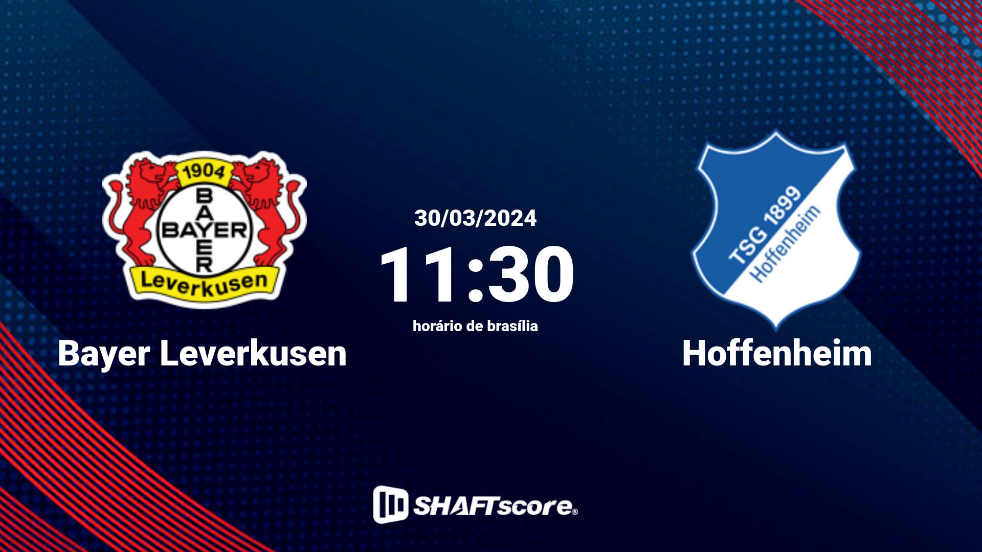 Estatísticas do jogo Bayer Leverkusen vs Hoffenheim 30.03 11:30