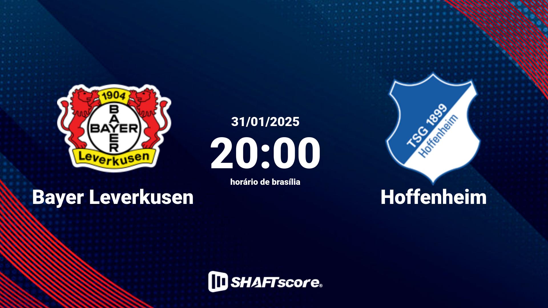 Estatísticas do jogo Bayer Leverkusen vs Hoffenheim 31.01 20:00