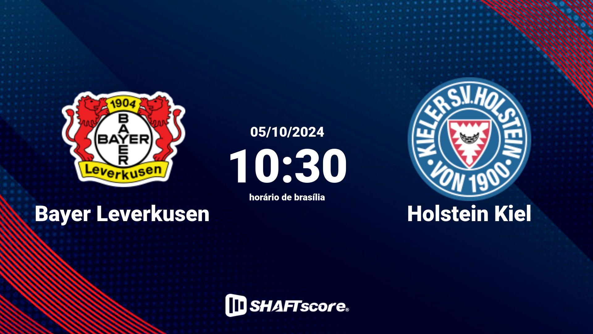 Estatísticas do jogo Bayer Leverkusen vs Holstein Kiel 05.10 10:30