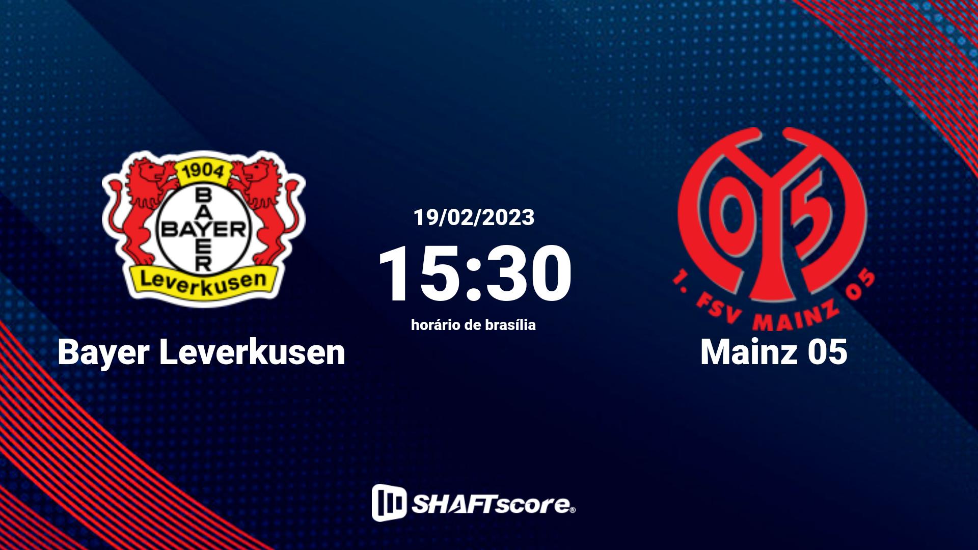 Estatísticas do jogo Bayer Leverkusen vs Mainz 05 19.02 15:30