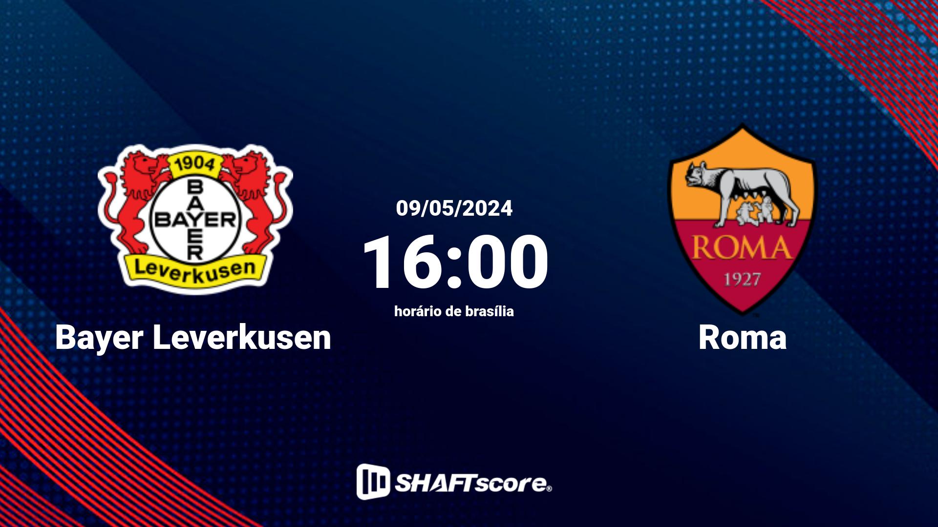 Estatísticas do jogo Bayer Leverkusen vs Roma 09.05 16:00