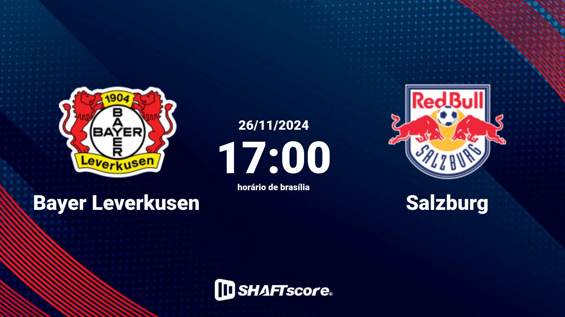 Estatísticas do jogo Bayer Leverkusen vs Salzburg 26.11 17:00