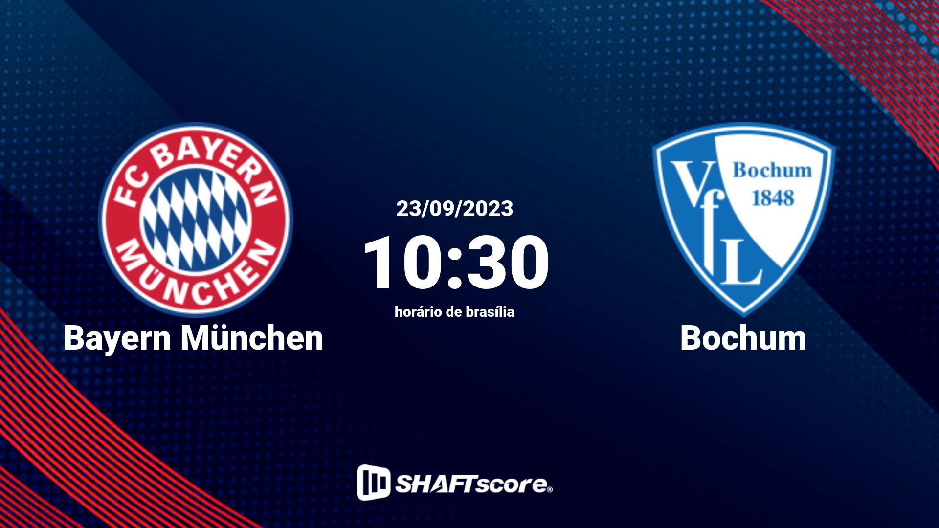 Estatísticas do jogo Bayern München vs Bochum 23.09 10:30