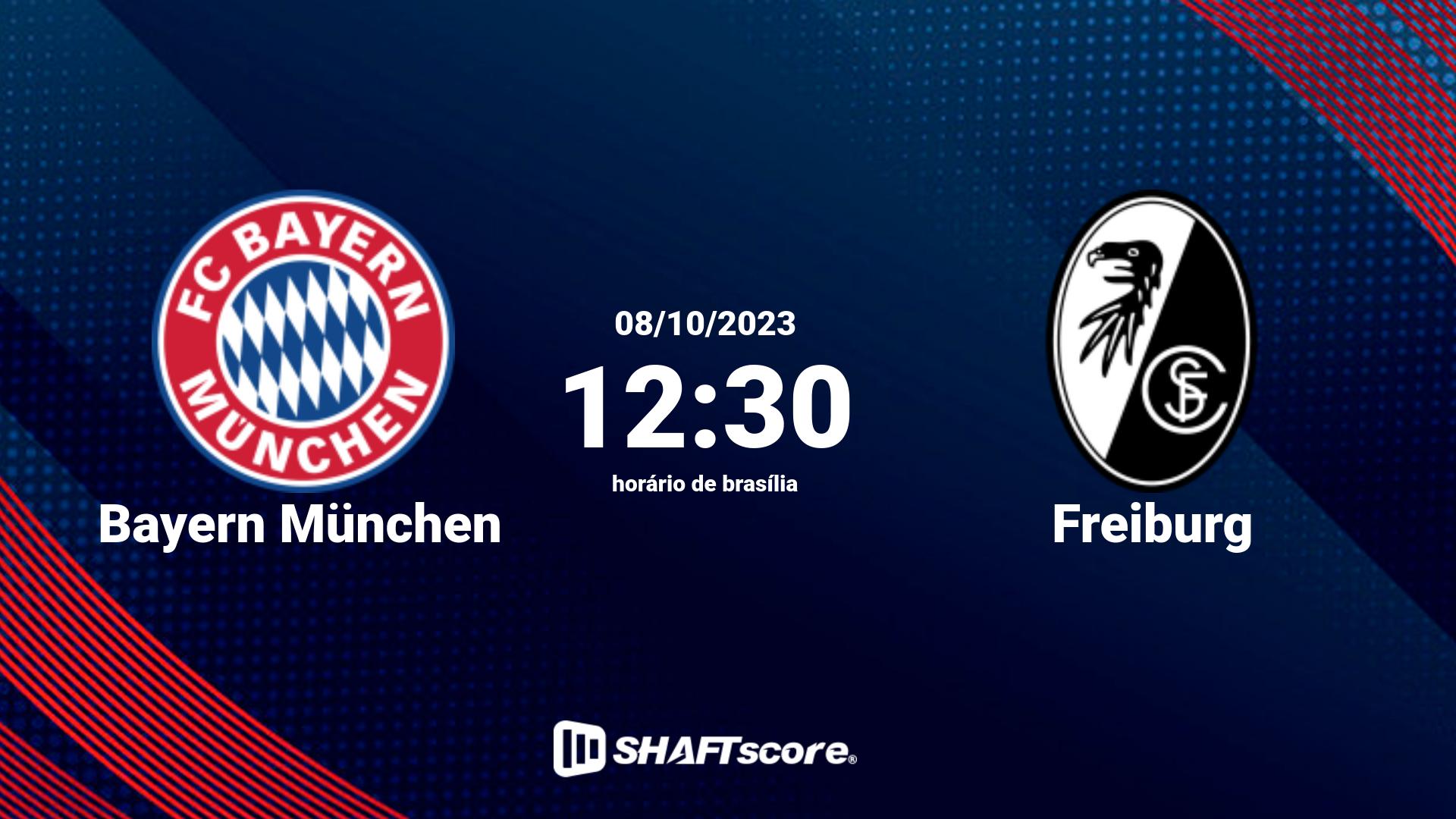 Estatísticas do jogo Bayern München vs Freiburg 08.10 12:30