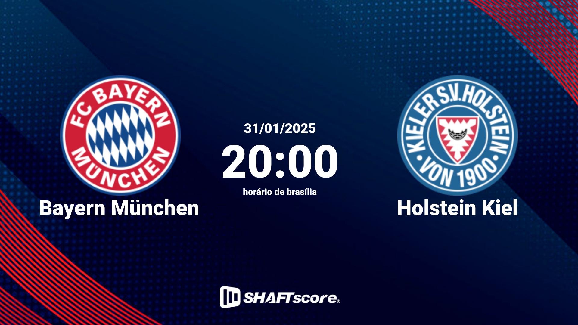 Estatísticas do jogo Bayern München vs Holstein Kiel 31.01 20:00