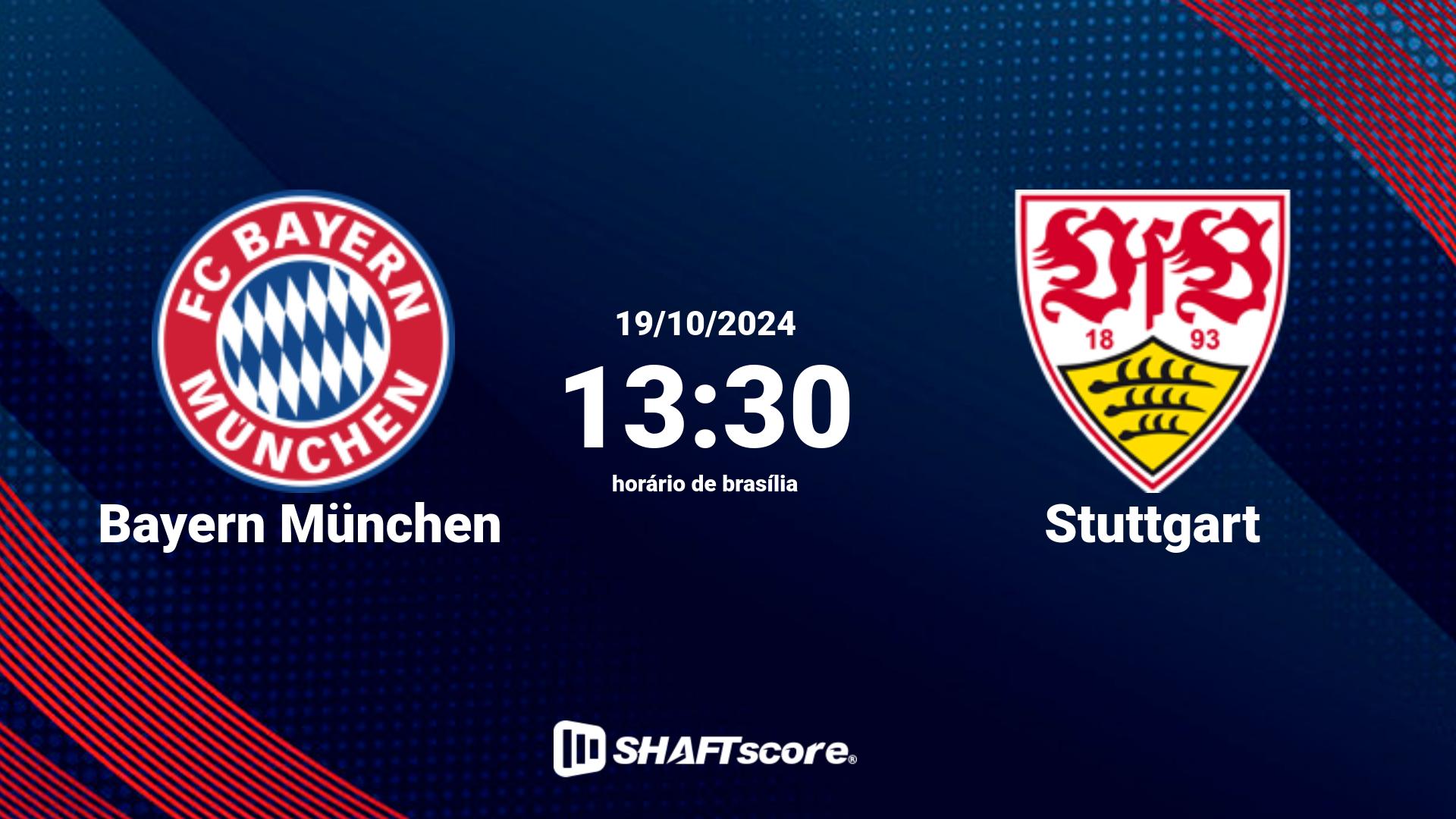 Estatísticas do jogo Bayern München vs Stuttgart 19.10 13:30