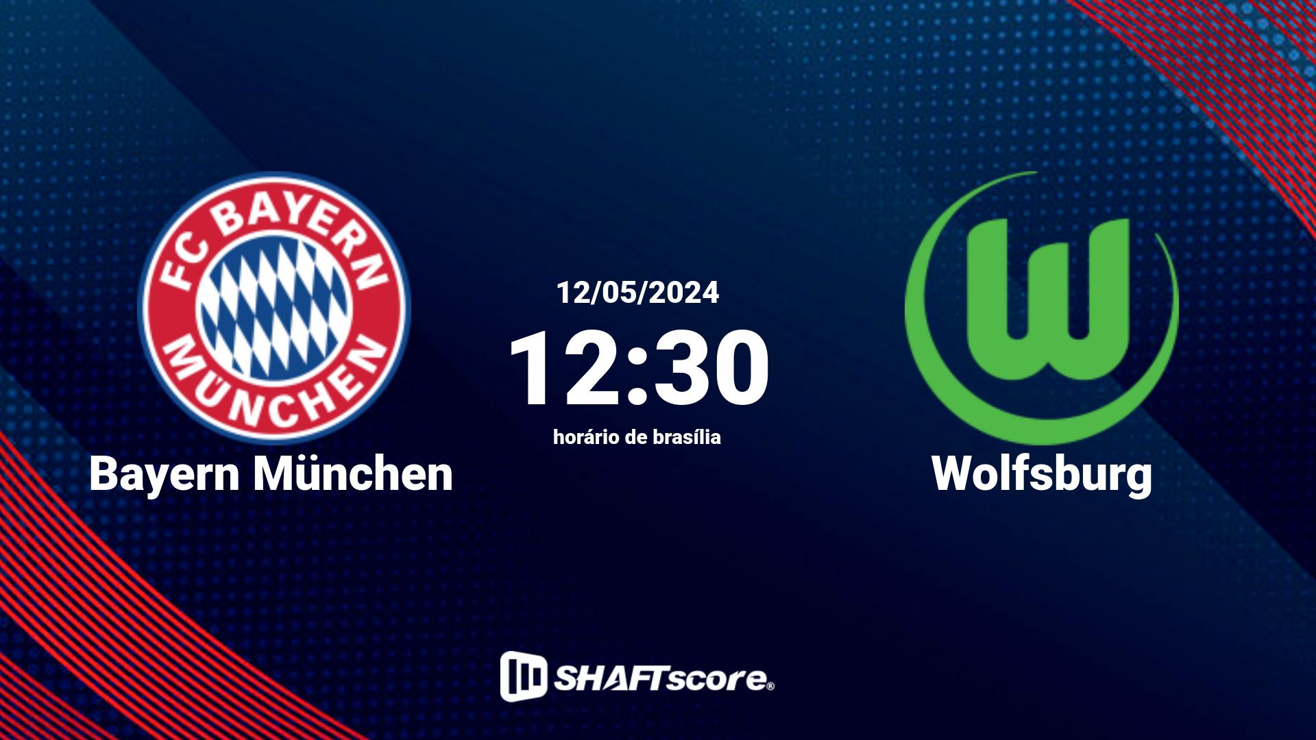 Estatísticas do jogo Bayern München vs Wolfsburg 12.05 12:30