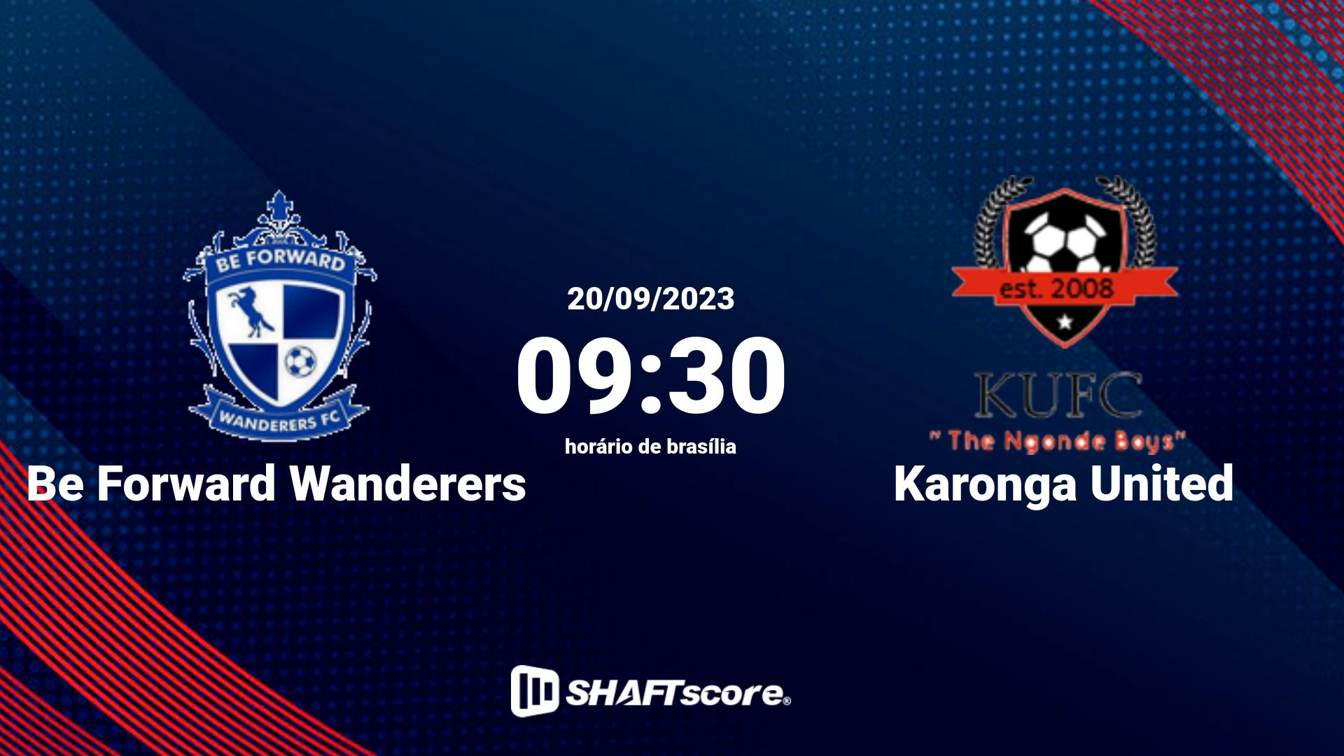 Estatísticas do jogo Be Forward Wanderers vs Karonga United 20.09 09:30