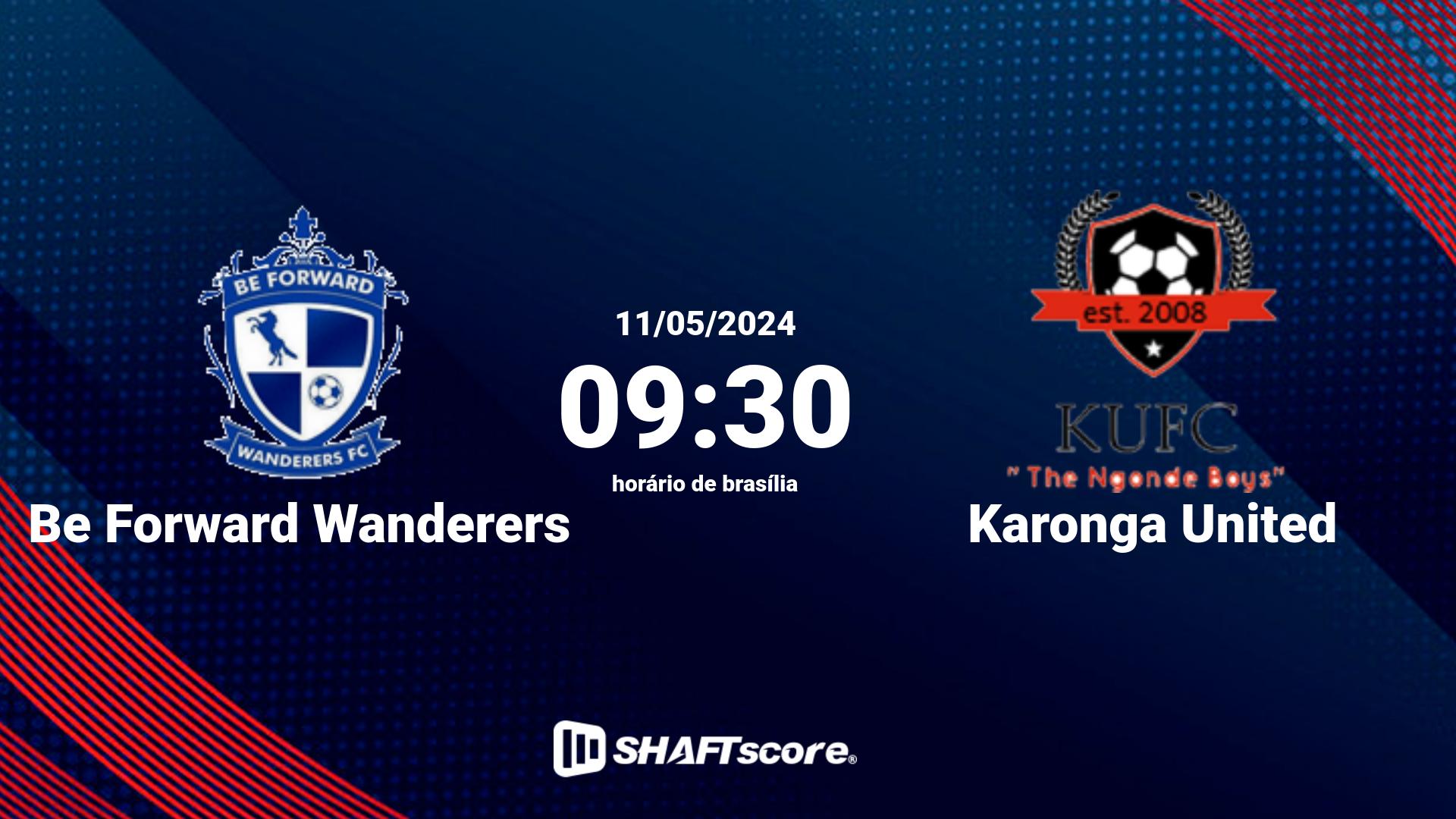 Estatísticas do jogo Be Forward Wanderers vs Karonga United 11.05 09:30