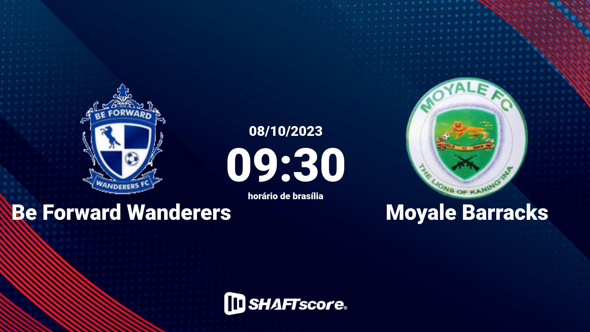 Estatísticas do jogo Be Forward Wanderers vs Moyale Barracks 08.10 09:30