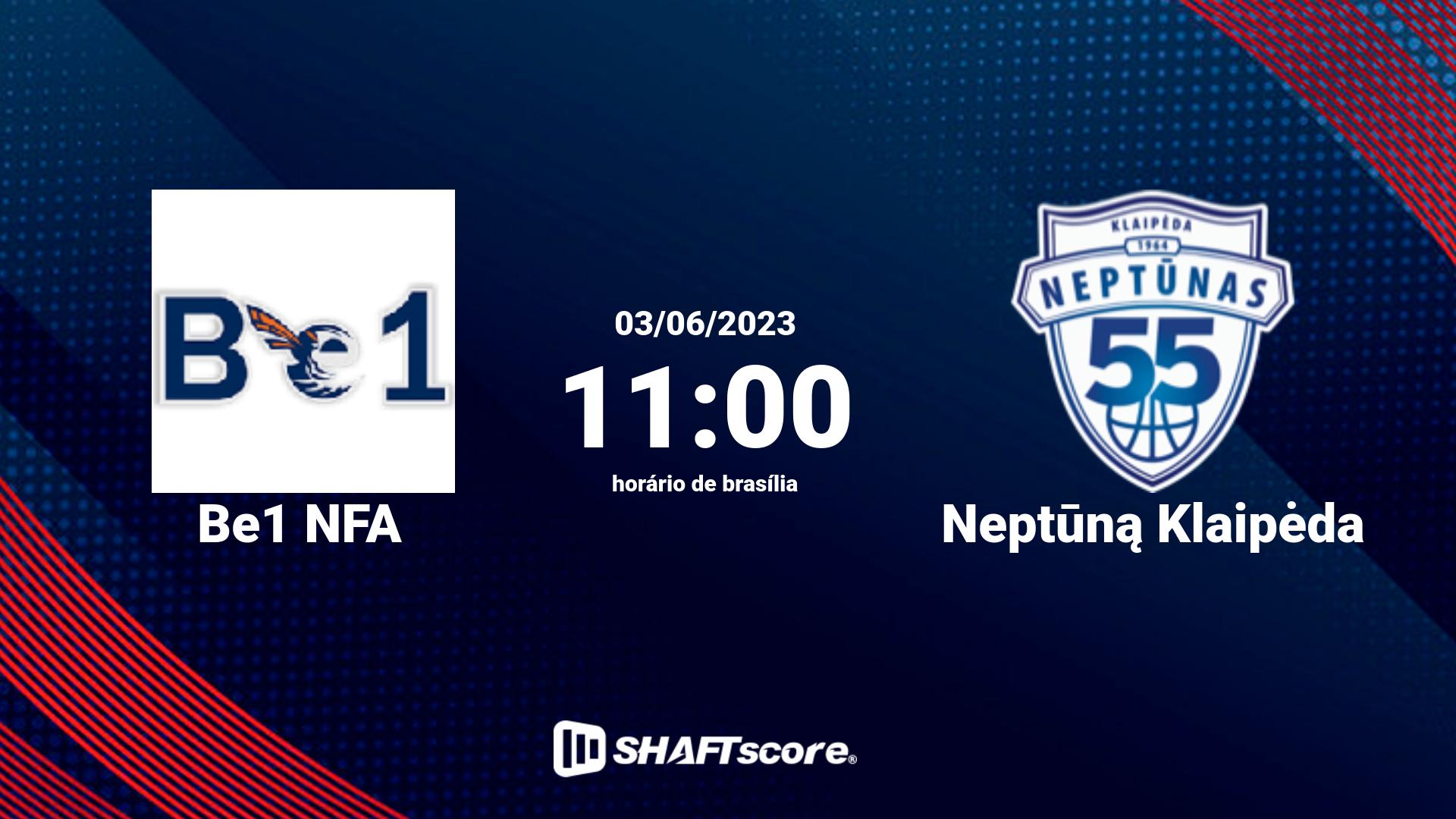 Estatísticas do jogo Be1 NFA vs Neptūną Klaipėda 03.06 11:00