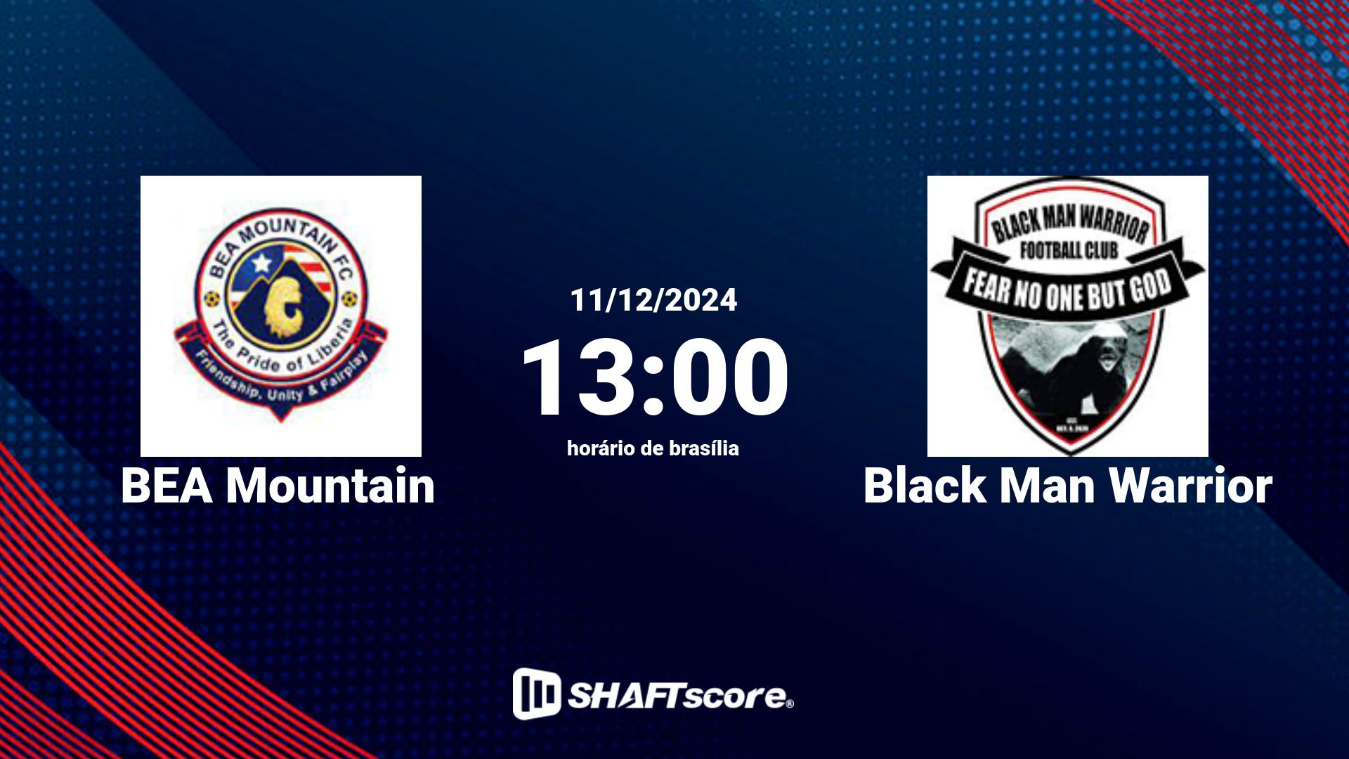 Estatísticas do jogo BEA Mountain vs Black Man Warrior 11.12 13:00