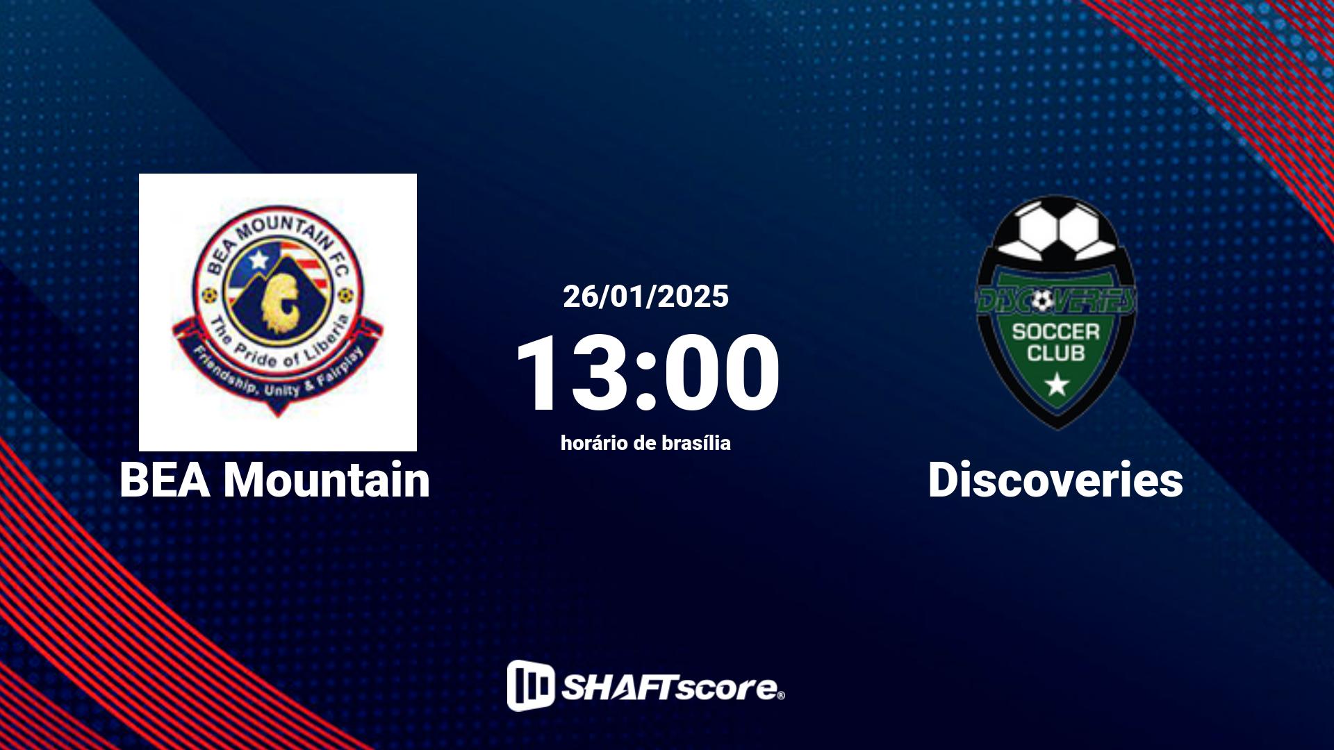 Estatísticas do jogo BEA Mountain vs Discoveries 26.01 13:00