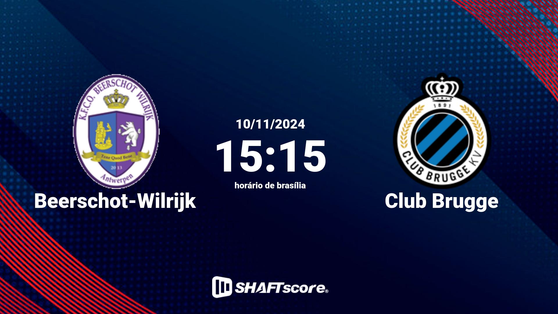 Estatísticas do jogo Beerschot-Wilrijk vs Club Brugge 10.11 15:15