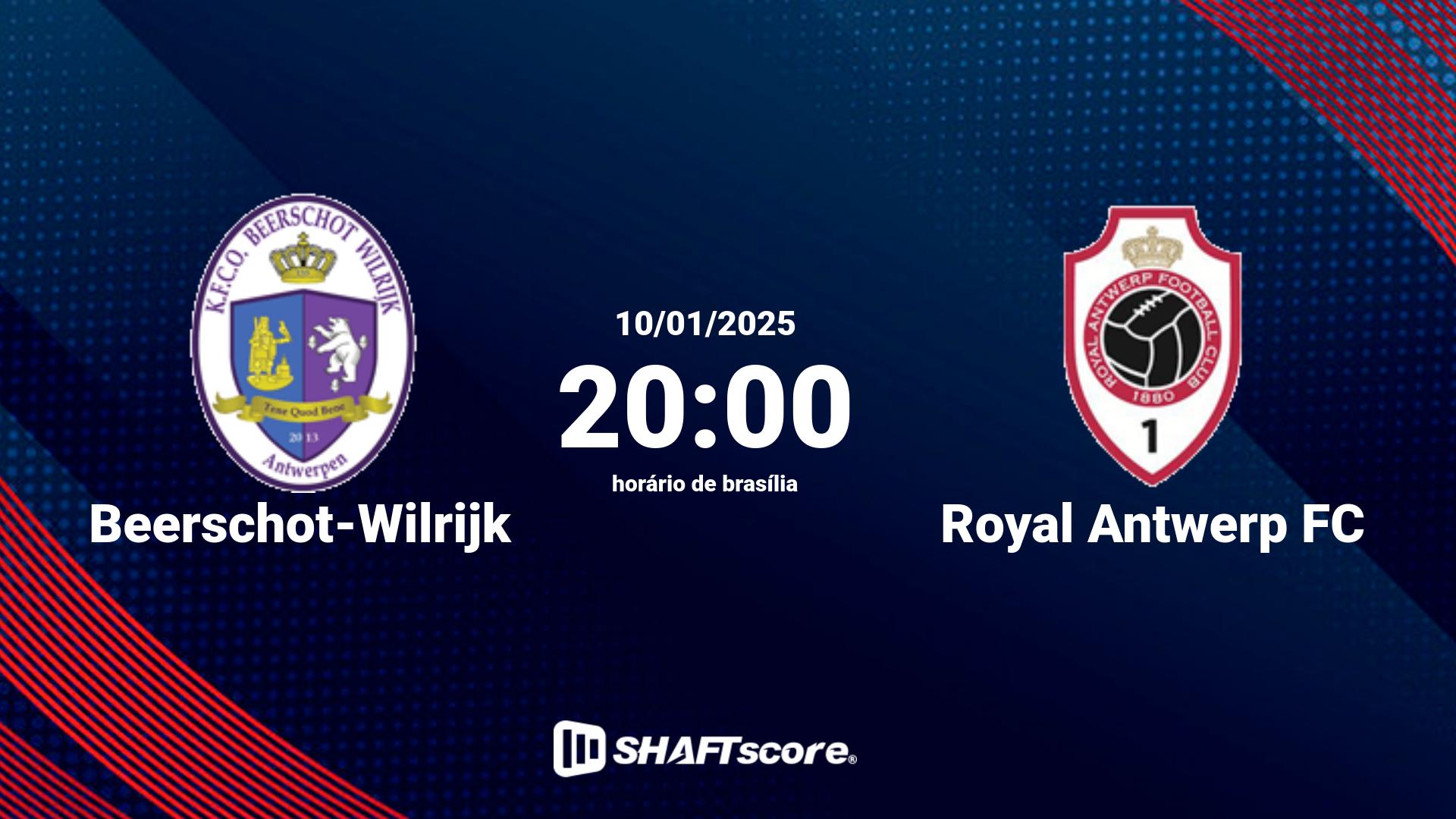 Estatísticas do jogo Beerschot-Wilrijk vs Royal Antwerp FC 10.01 20:00