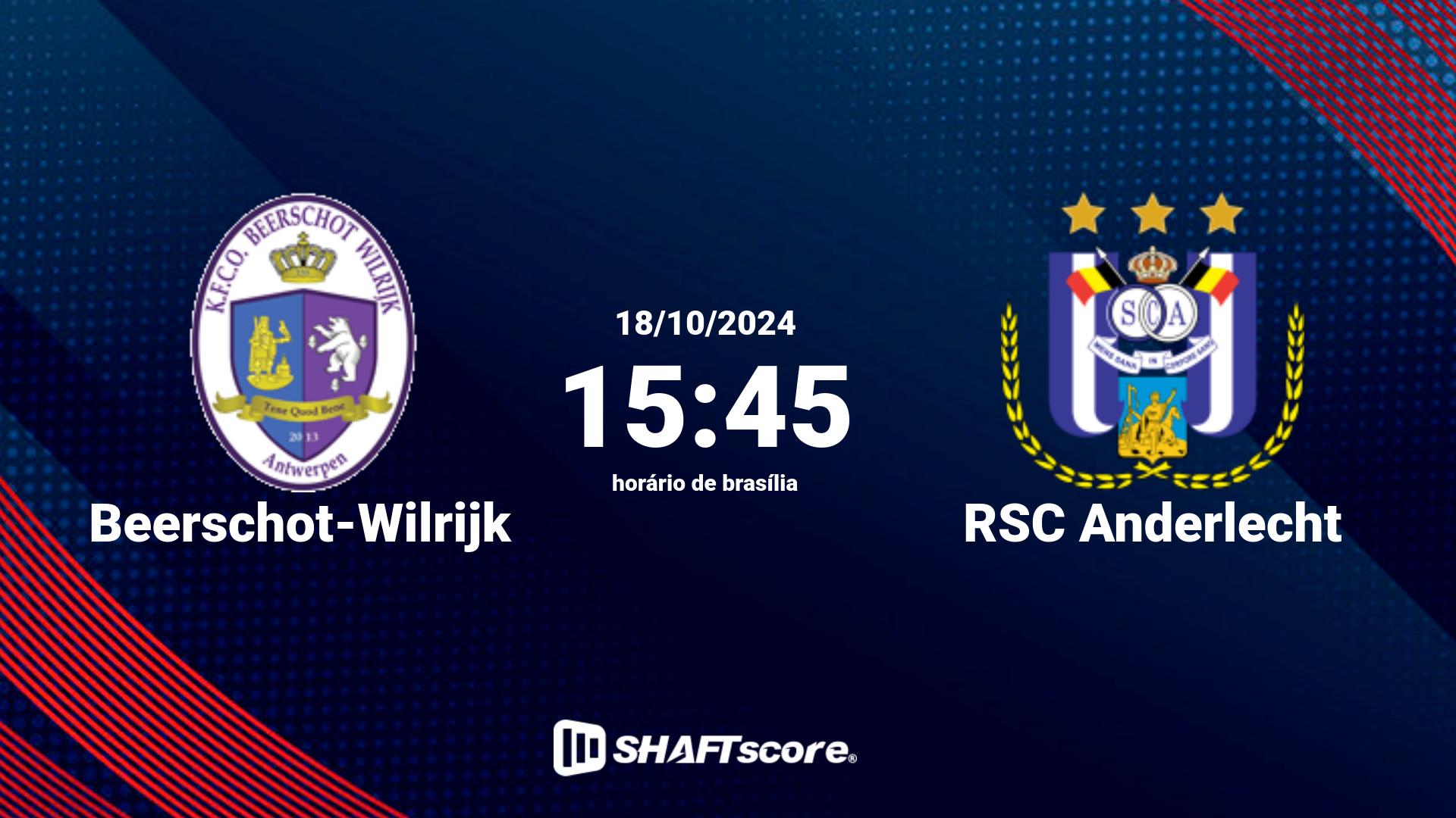 Estatísticas do jogo Beerschot-Wilrijk vs RSC Anderlecht 18.10 15:45