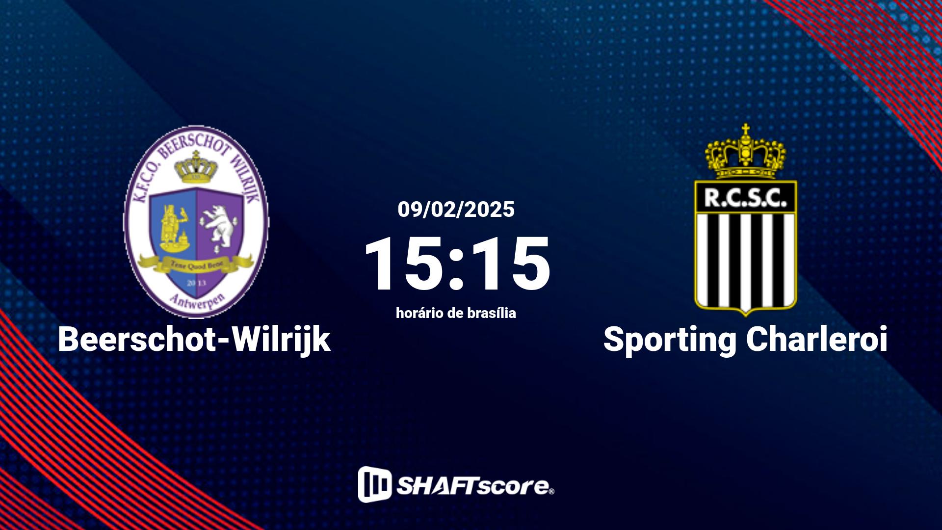 Estatísticas do jogo Beerschot-Wilrijk vs Sporting Charleroi 09.02 15:15