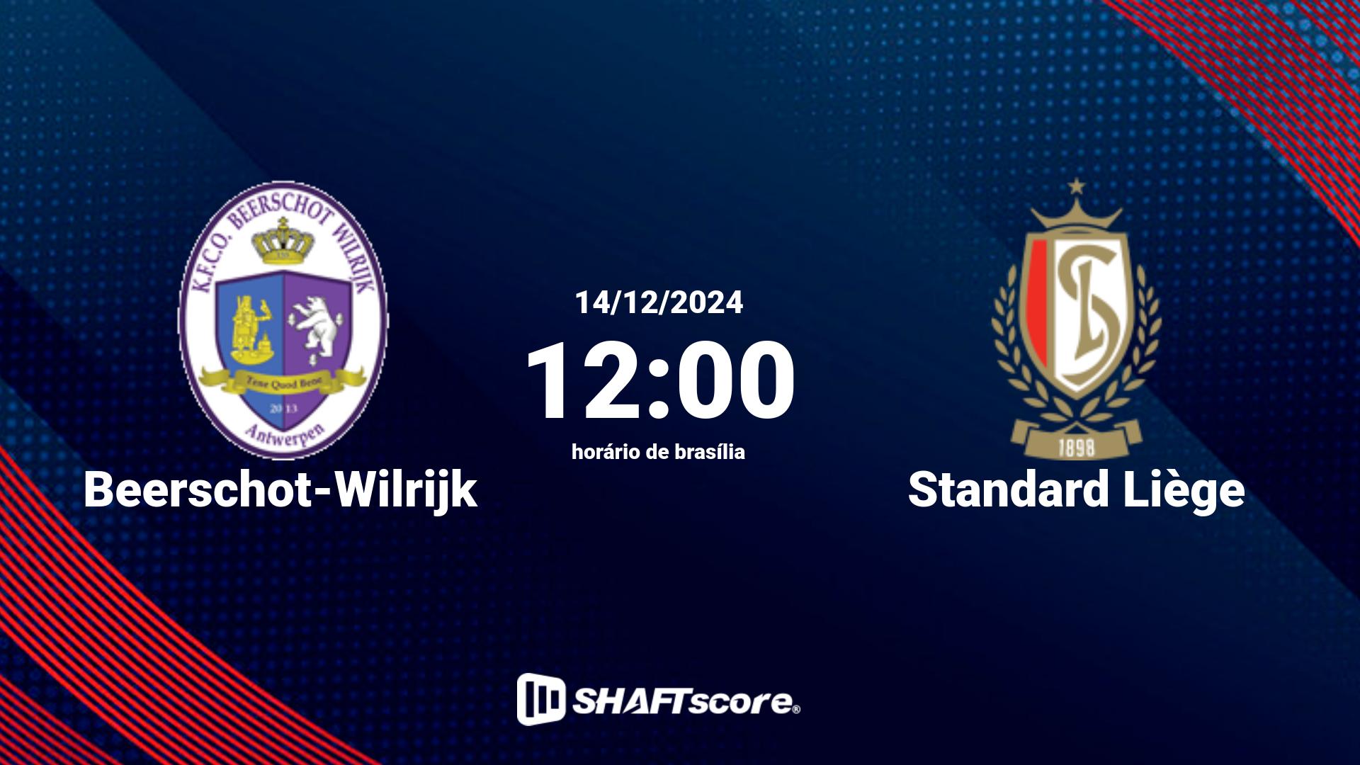 Estatísticas do jogo Beerschot-Wilrijk vs Standard Liège 14.12 12:00