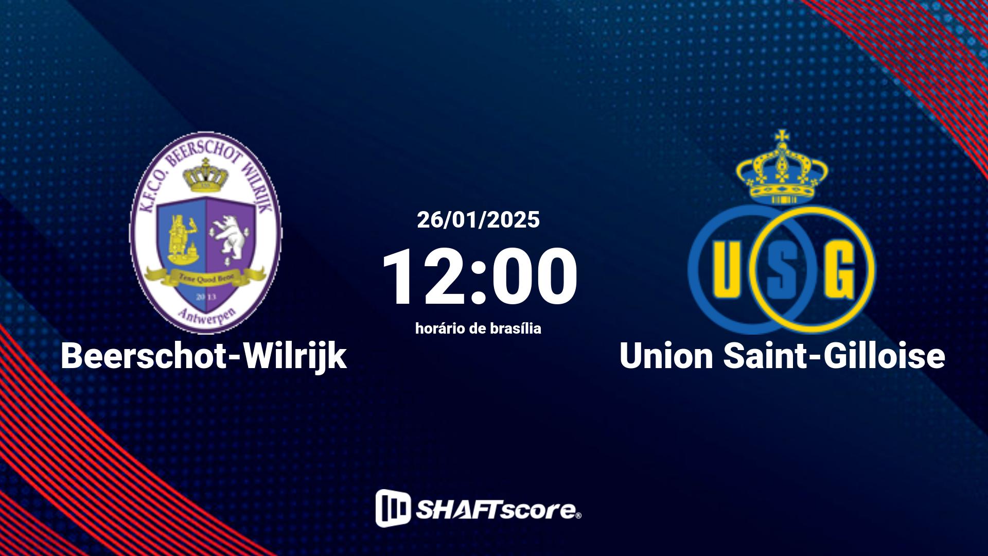 Estatísticas do jogo Beerschot-Wilrijk vs Union Saint-Gilloise 26.01 12:00