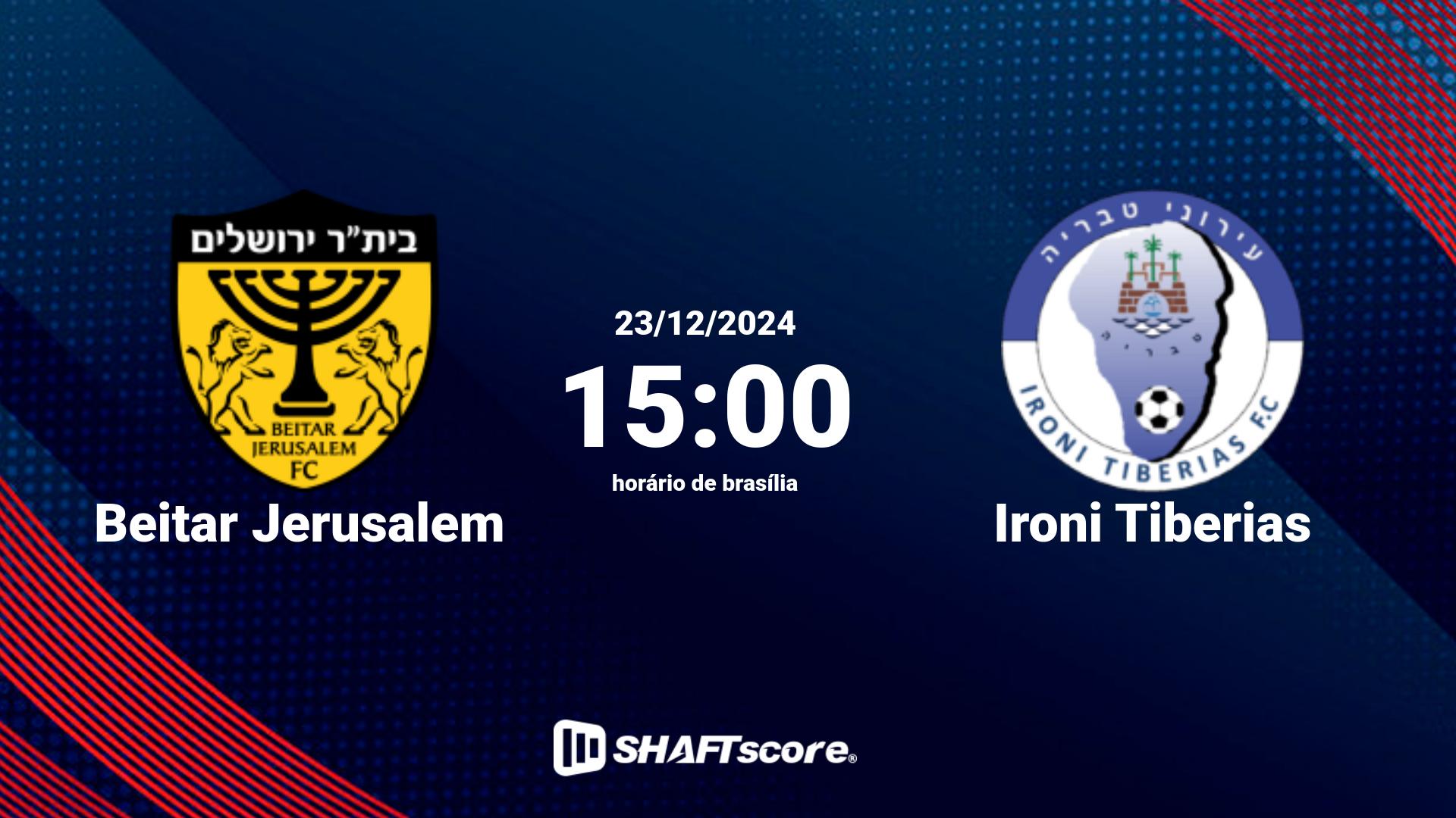 Estatísticas do jogo Beitar Jerusalem vs Ironi Tiberias 23.12 15:00