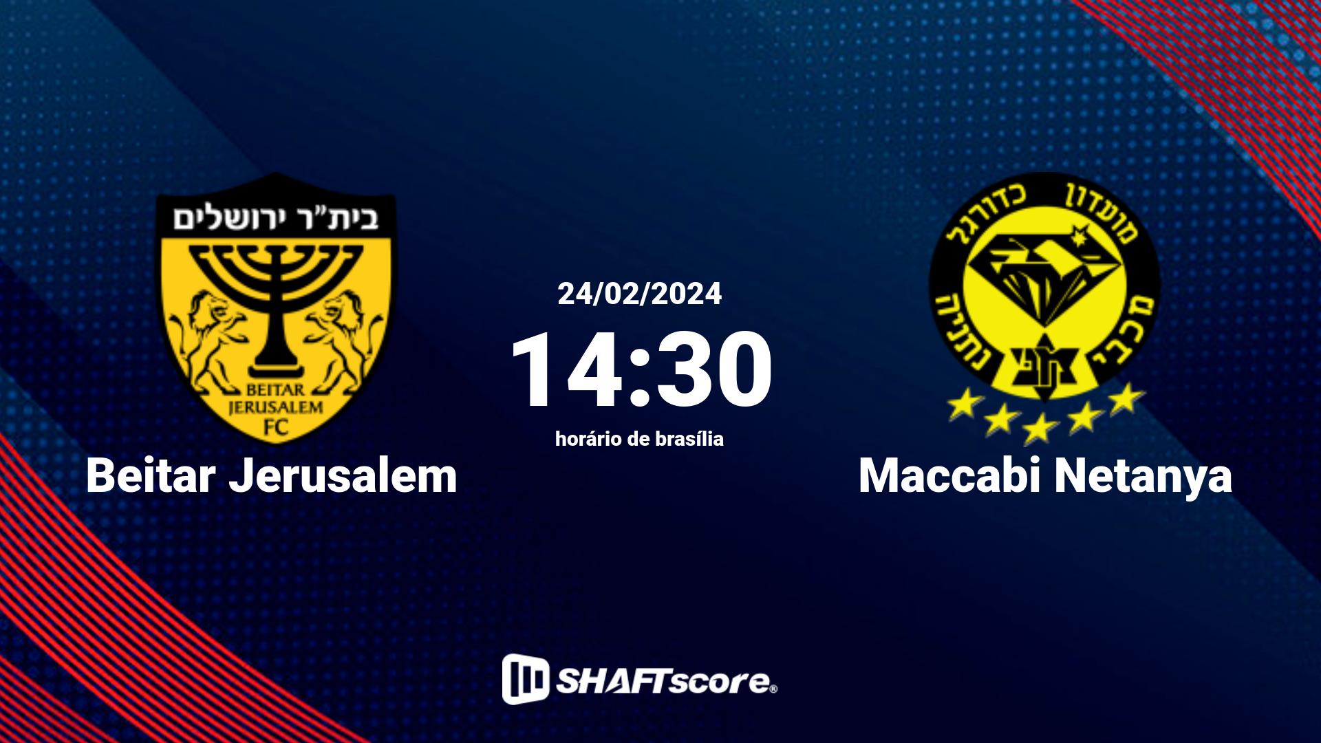 Estatísticas do jogo Beitar Jerusalem vs Maccabi Netanya 24.02 14:30