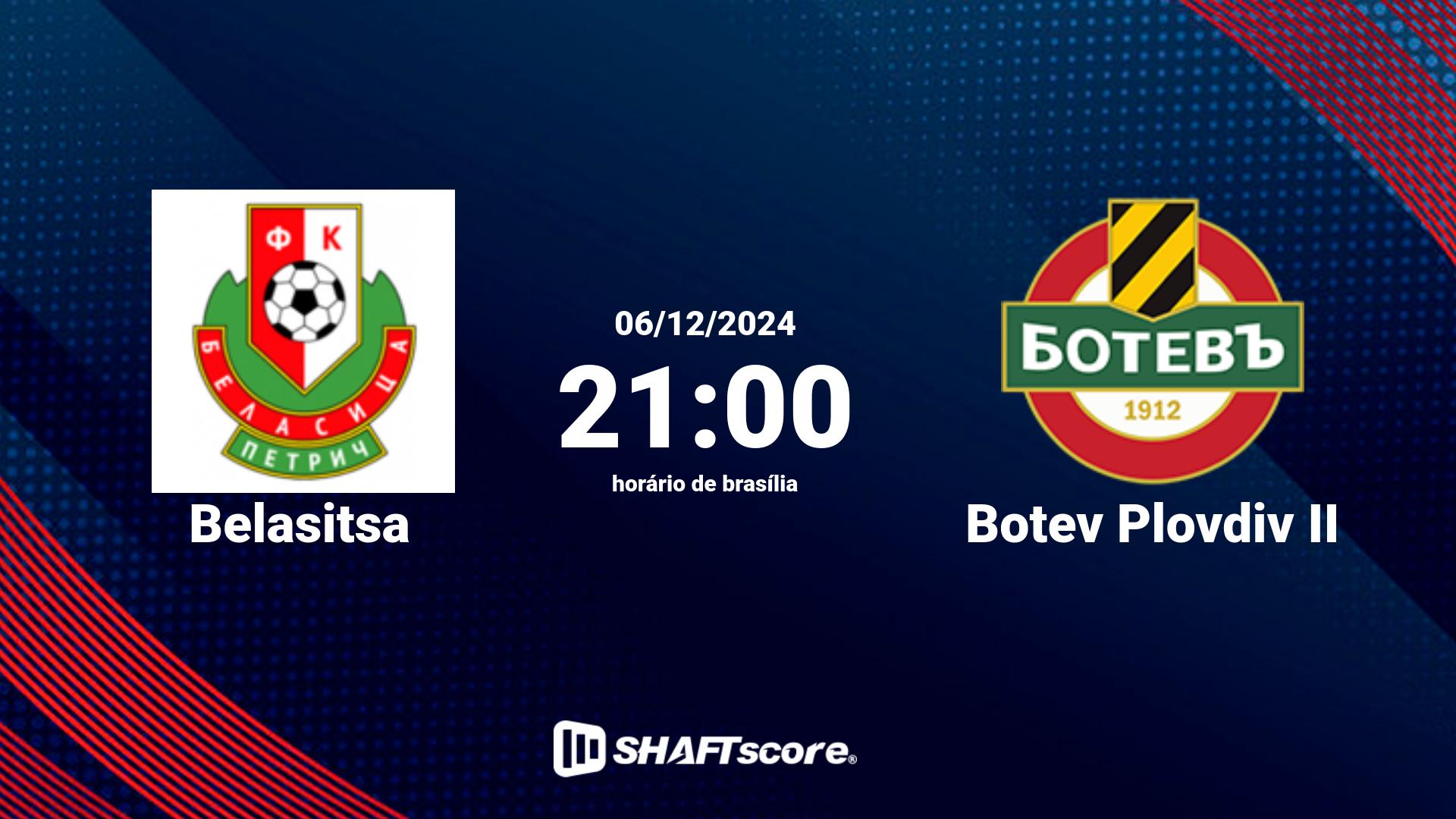 Estatísticas do jogo Belasitsa vs Botev Plovdiv II 06.12 21:00