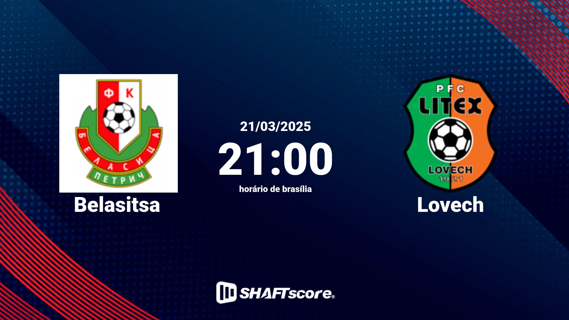 Estatísticas do jogo Belasitsa vs Lovech 21.03 21:00