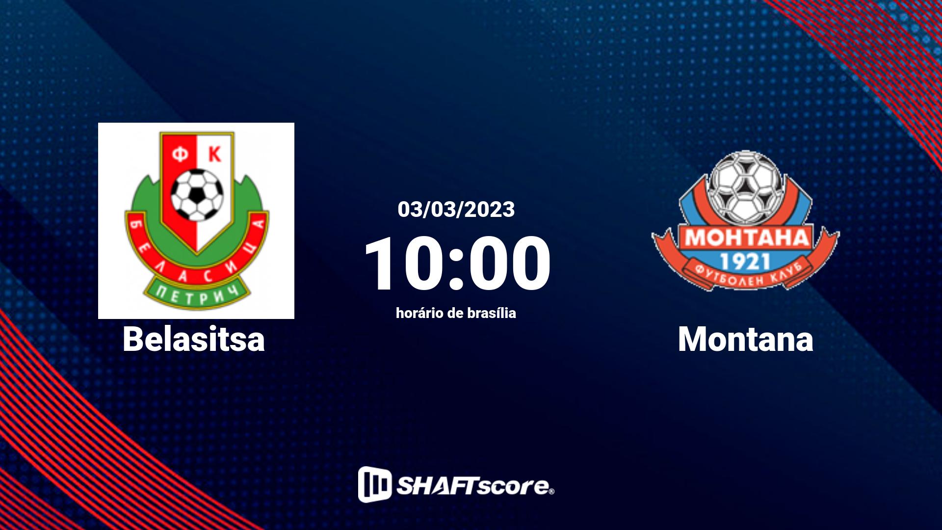 Estatísticas do jogo Belasitsa vs Montana 03.03 10:00