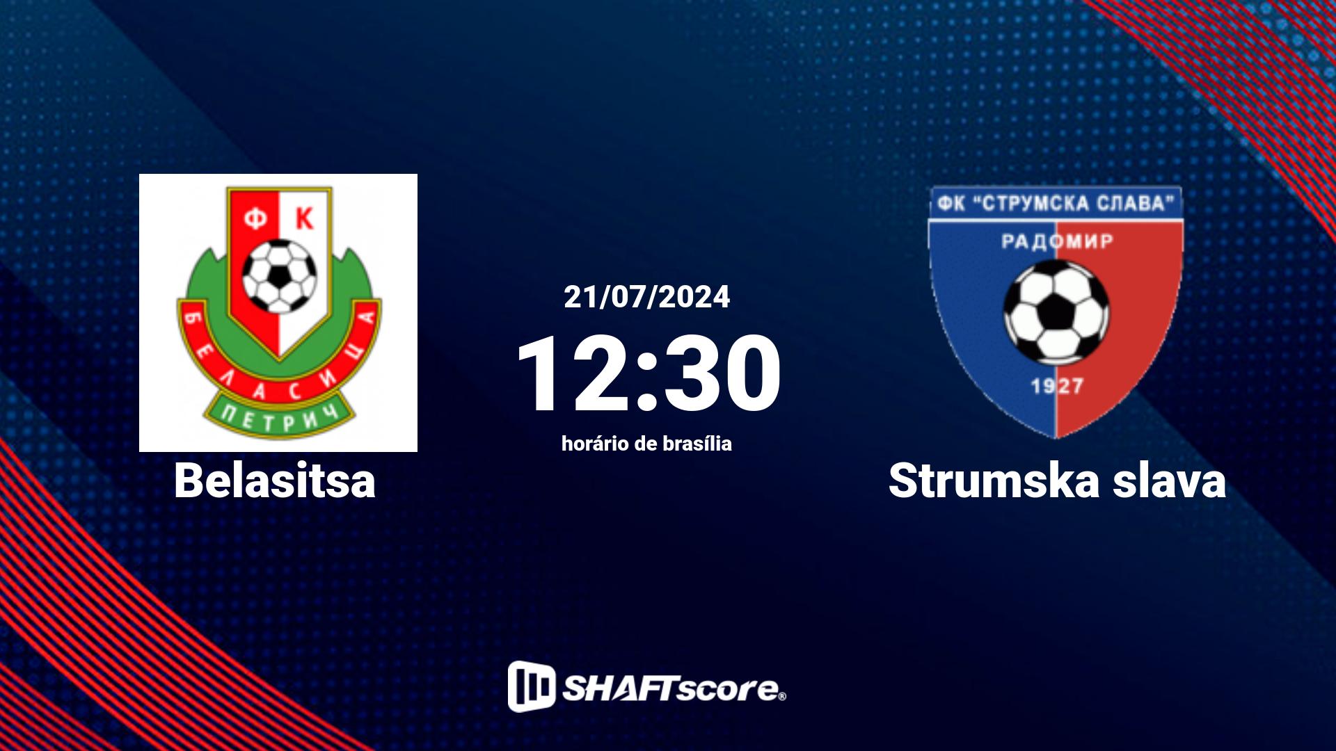 Estatísticas do jogo Belasitsa vs Strumska slava 21.07 12:30