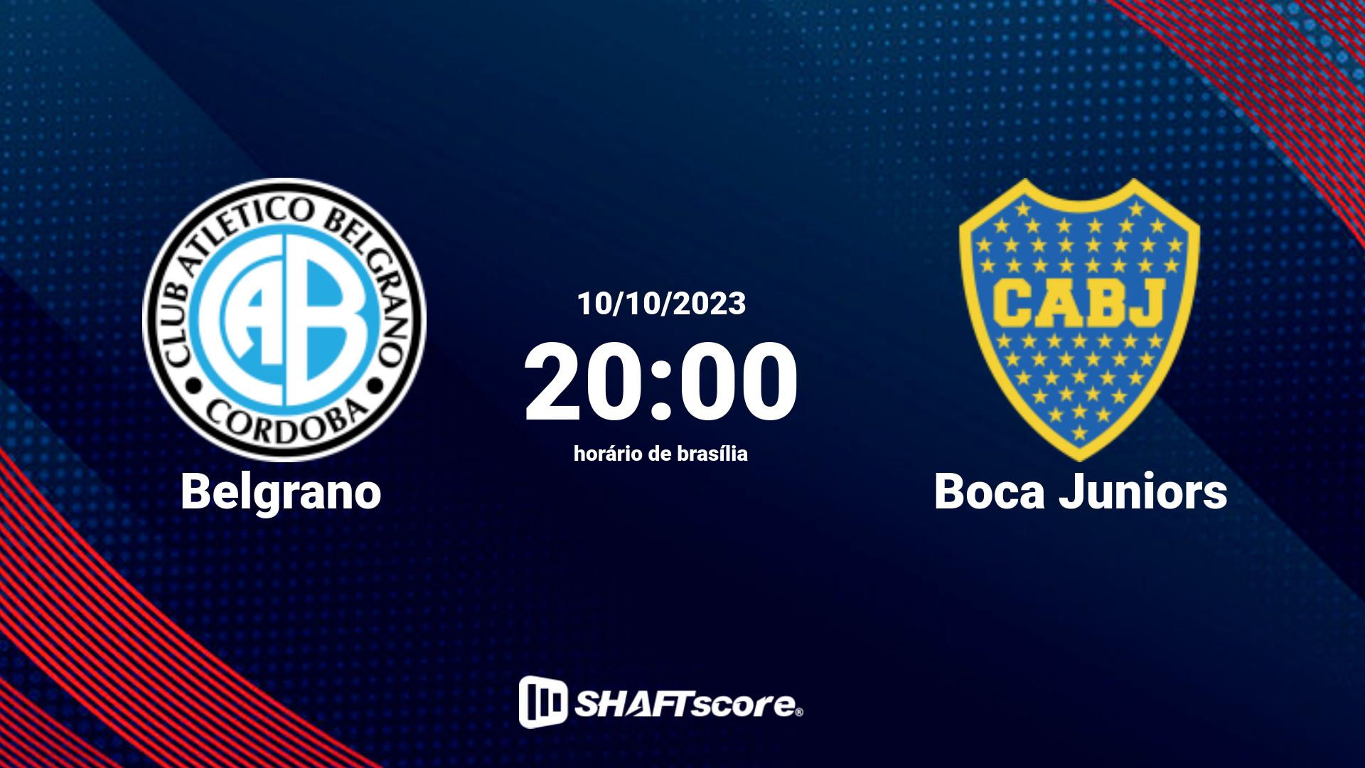 Estatísticas do jogo Belgrano vs Boca Juniors 10.10 20:00