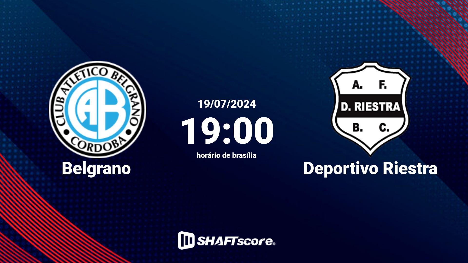 Estatísticas do jogo Belgrano vs Deportivo Riestra 19.07 19:00