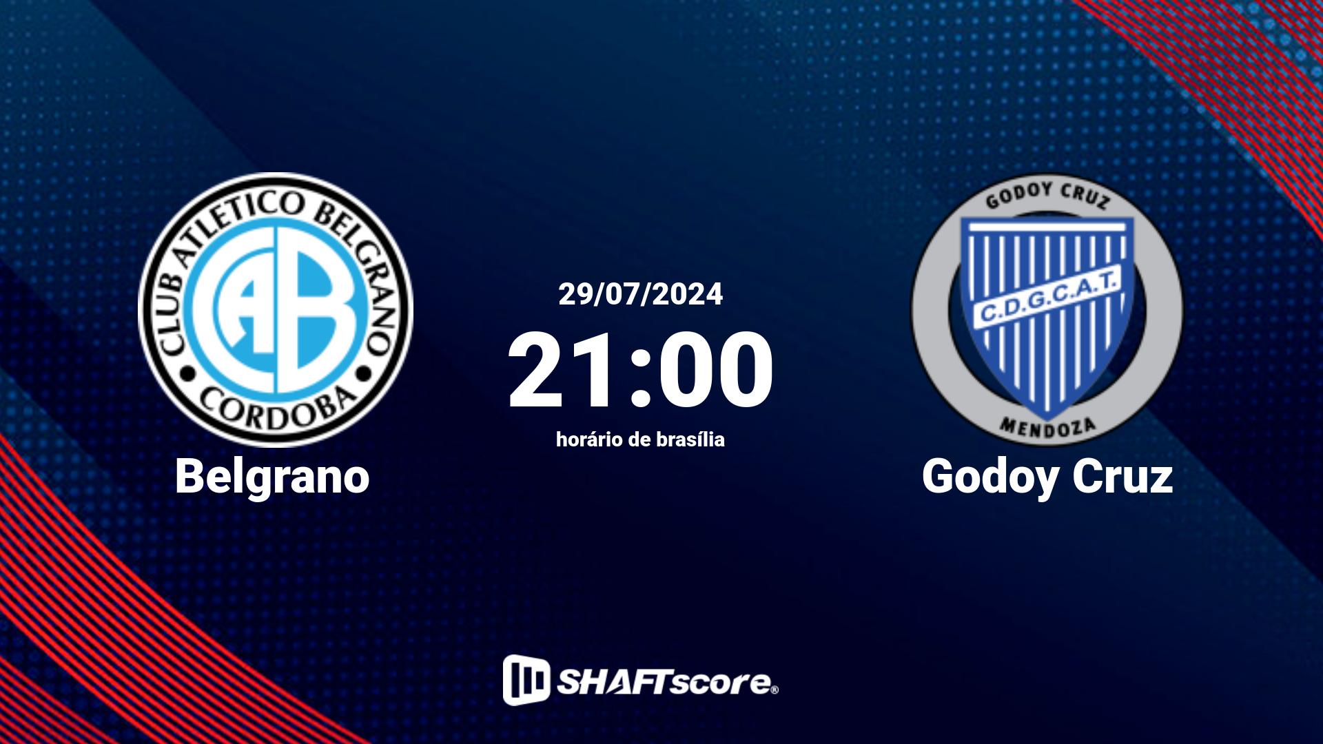 Estatísticas do jogo Belgrano vs Godoy Cruz 29.07 21:00