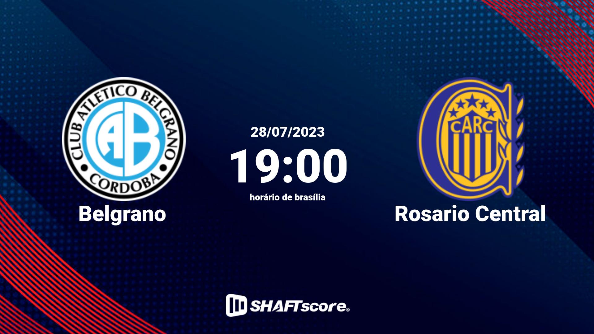 Estatísticas do jogo Belgrano vs Rosario Central 28.07 19:00