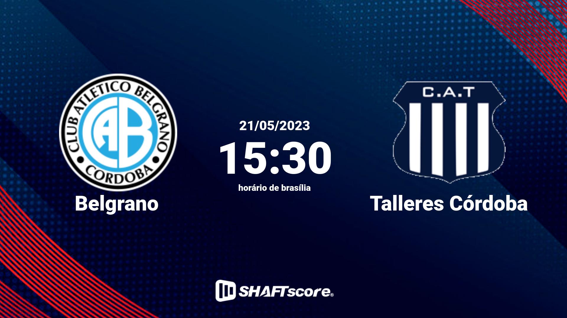 Estatísticas do jogo Belgrano vs Talleres Córdoba 21.05 15:30