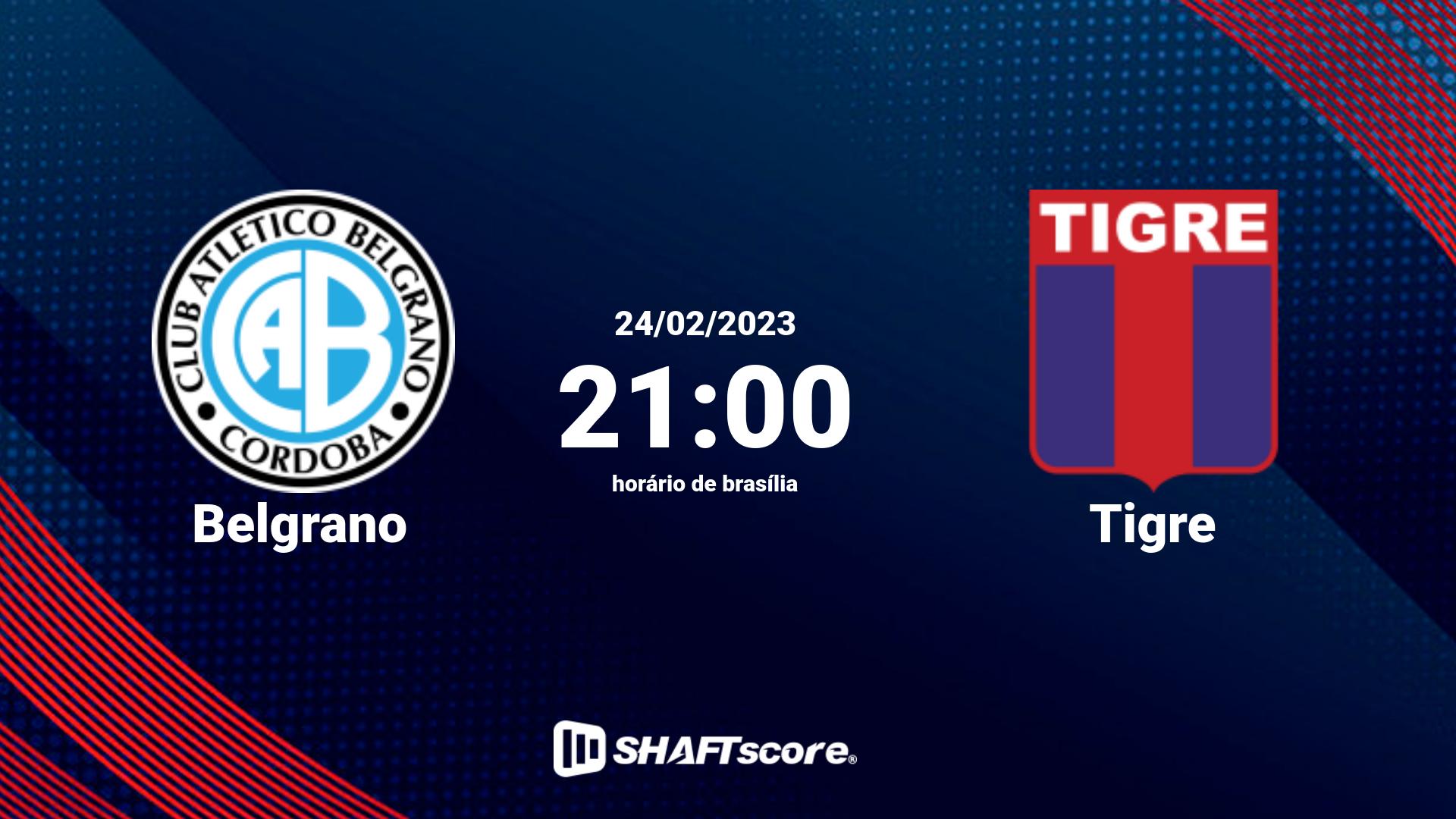 Estatísticas do jogo Belgrano vs Tigre 24.02 21:00